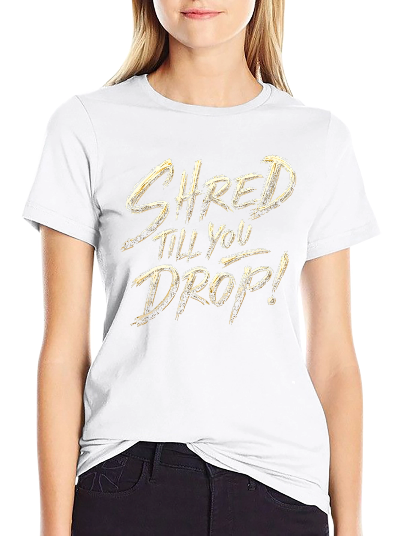 Shred Till You Drop Black Graphic Tee
