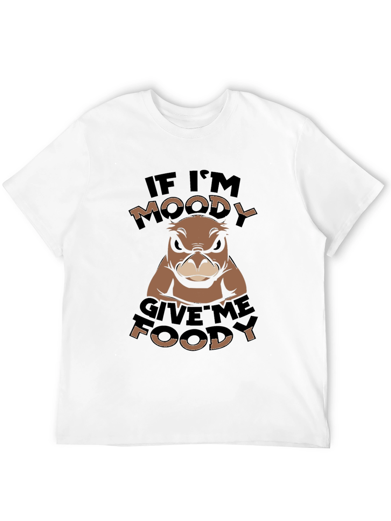 Moody Otter Graphic Tee - Black Cotton Blend