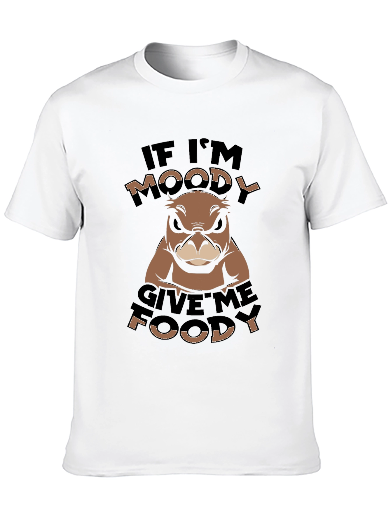 Moody Otter Graphic Tee - Black Cotton Blend