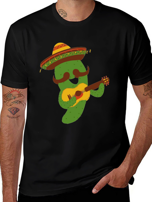 Cactus Guitarist Graphic Tee - Quirky & Comfortable