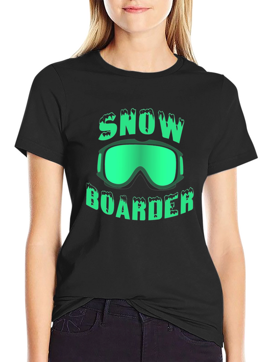 Snowboarder Graphic T-Shirt - Black