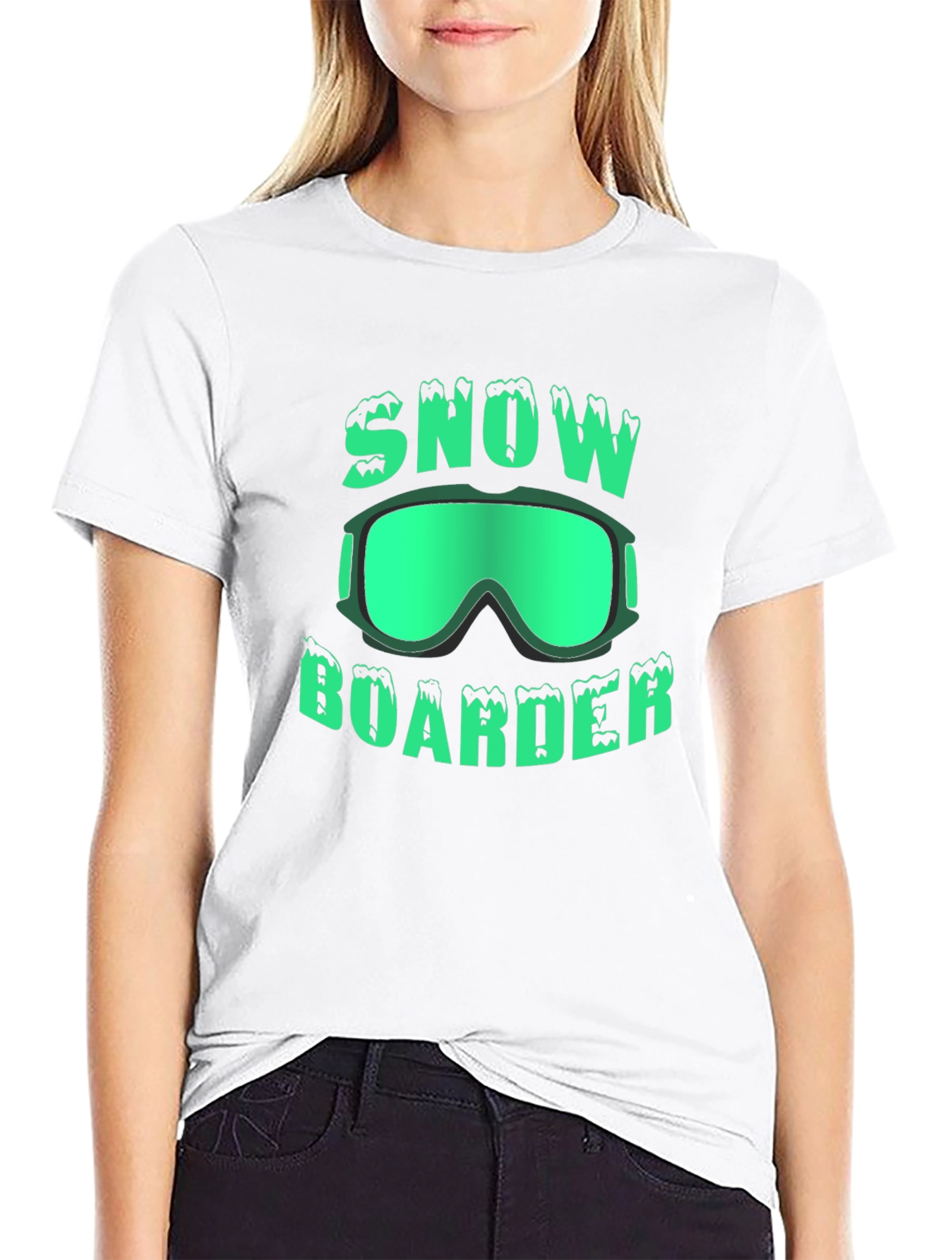 Snowboarder Graphic T-Shirt - Black