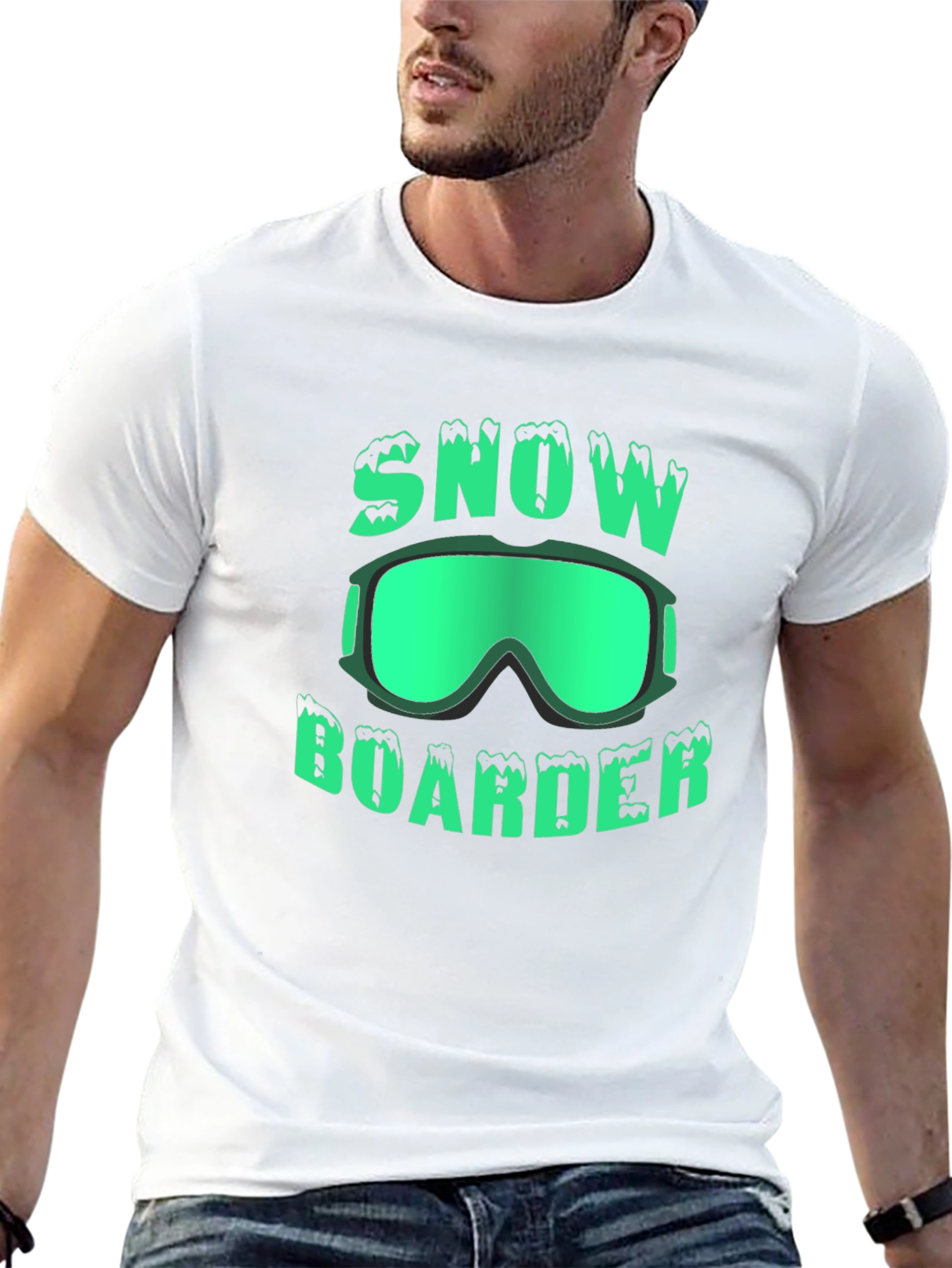 Snowboarder Graphic T-Shirt - Black