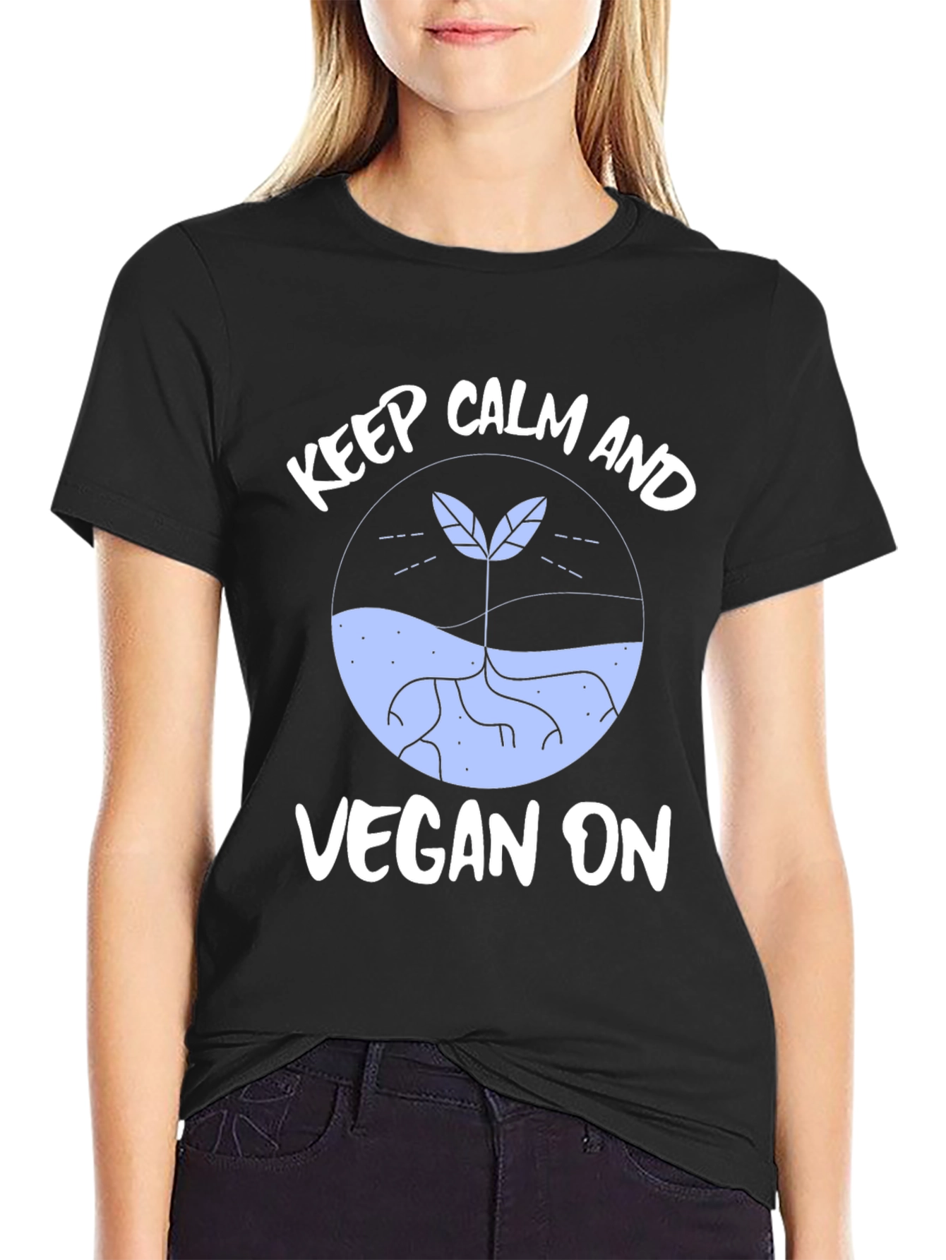 Keep Calm & Vegan On Graphic Tee
