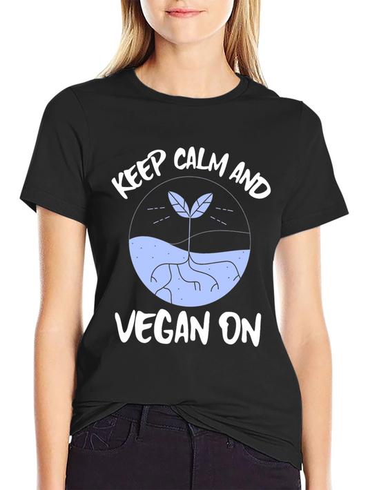 Keep Calm & Vegan On Graphic Tee