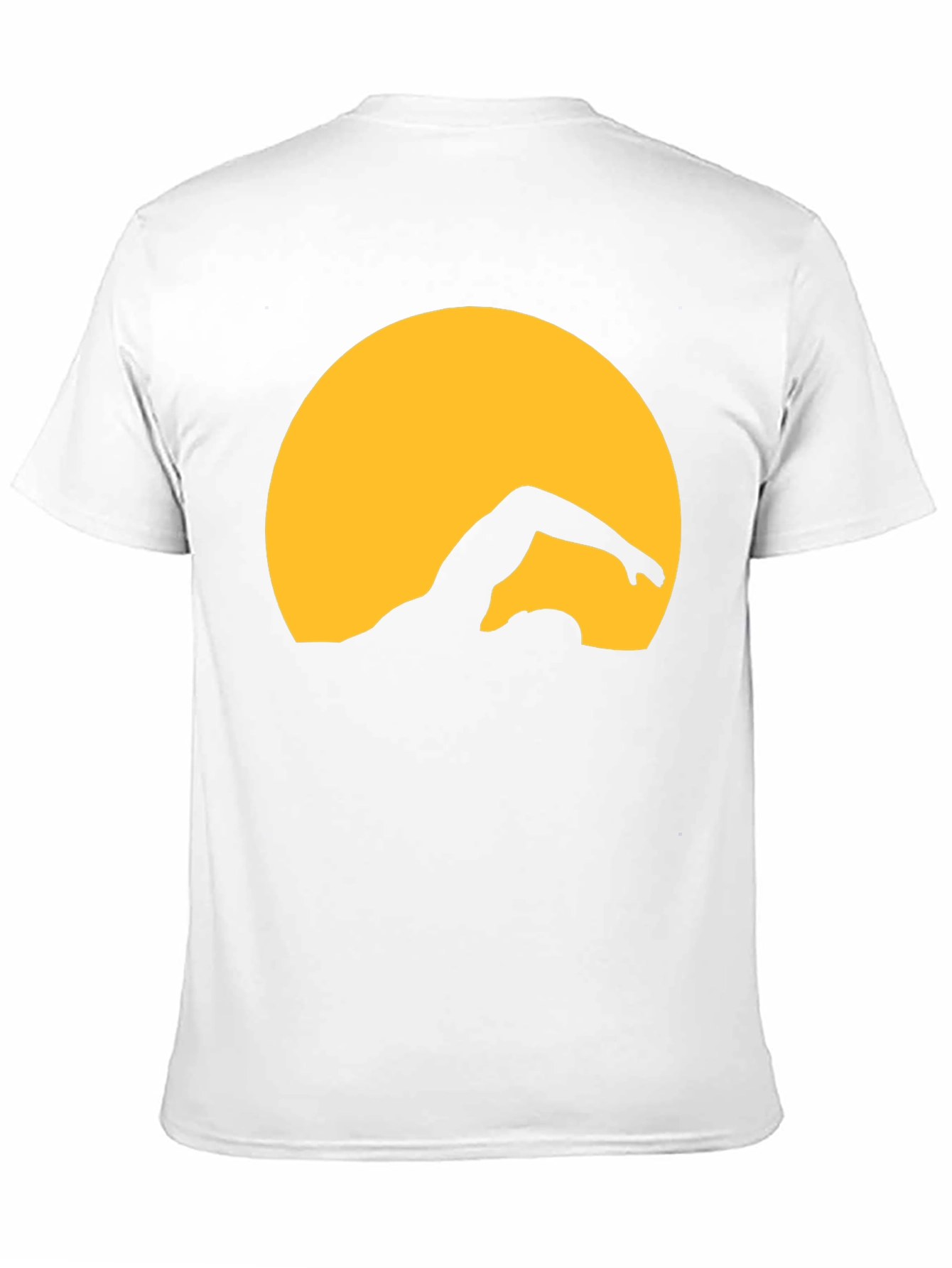 Swimmer Silhouette Graphic Tee - Black