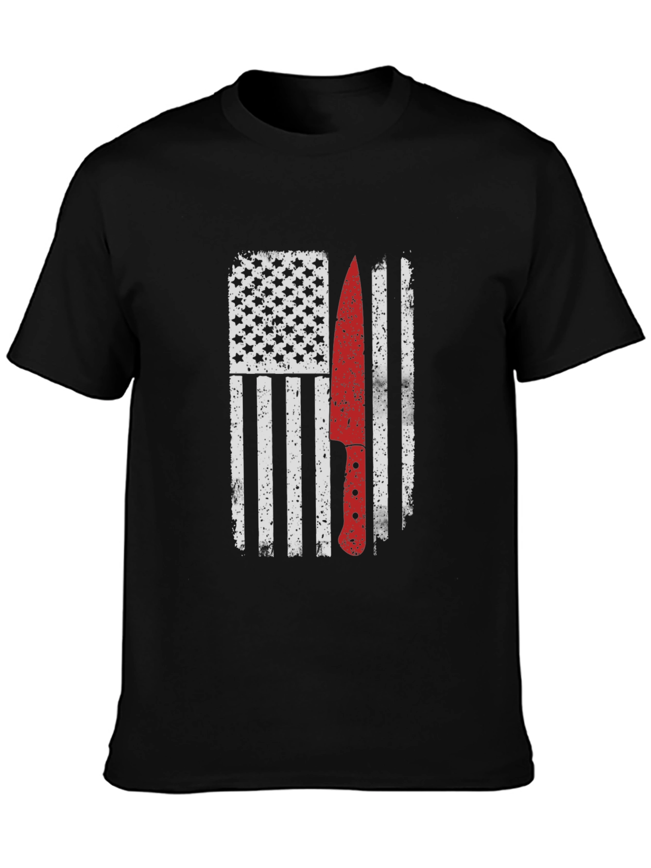 American Flag Chef Knife Graphic Tee