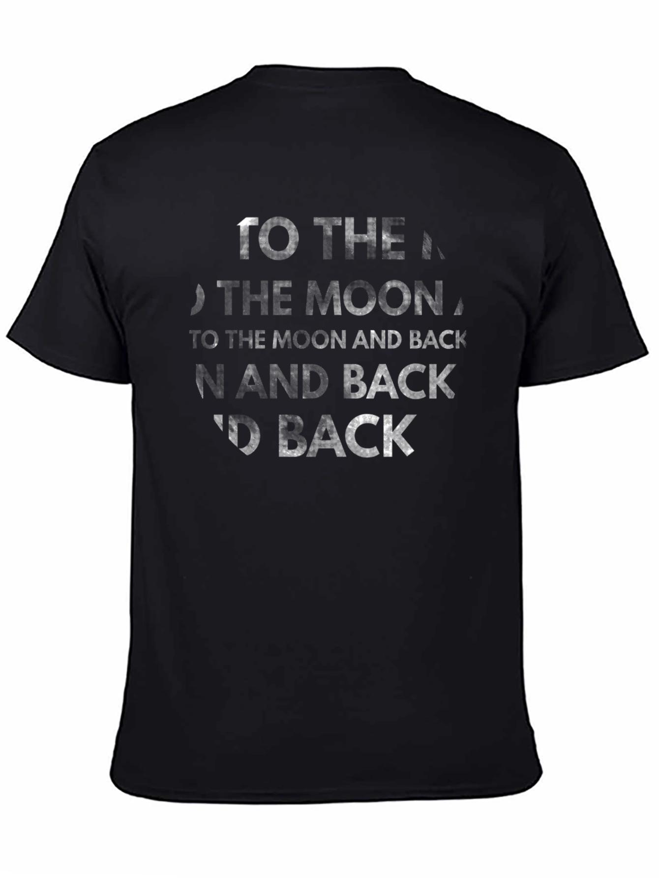 To the Moon and Back Black Graphic Tee