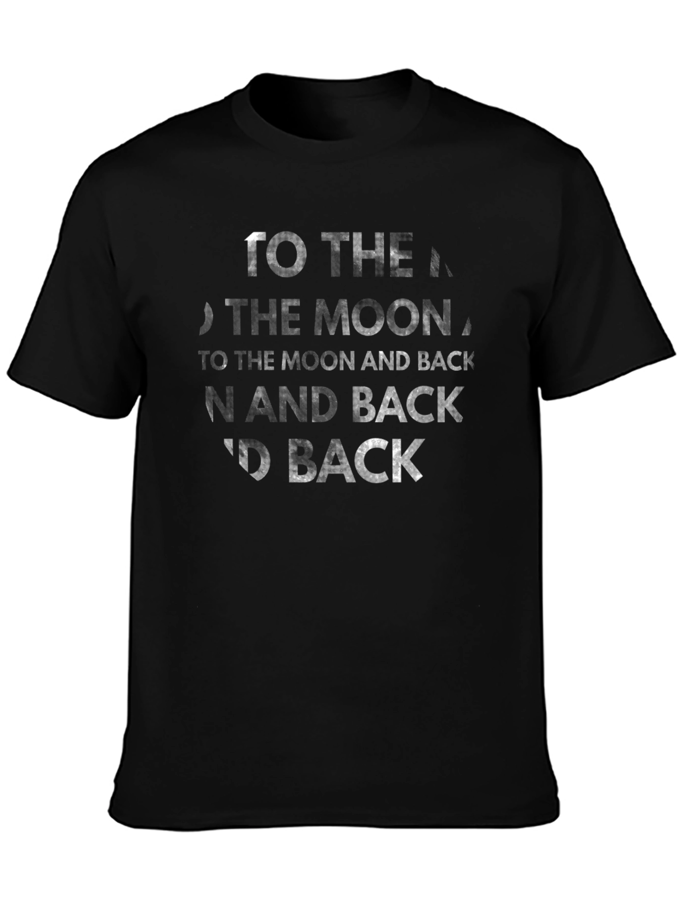To the Moon and Back Black Graphic Tee