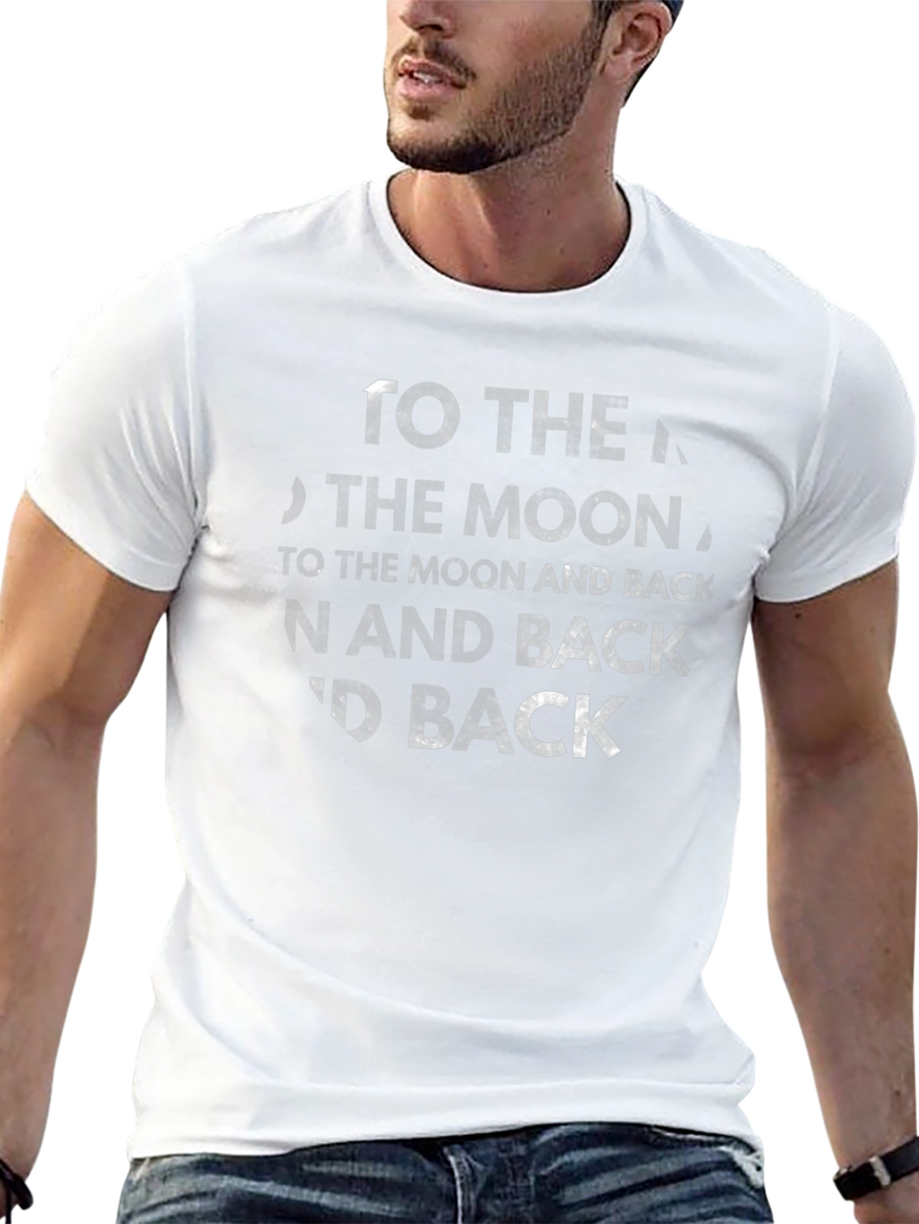 To the Moon and Back Black Graphic Tee