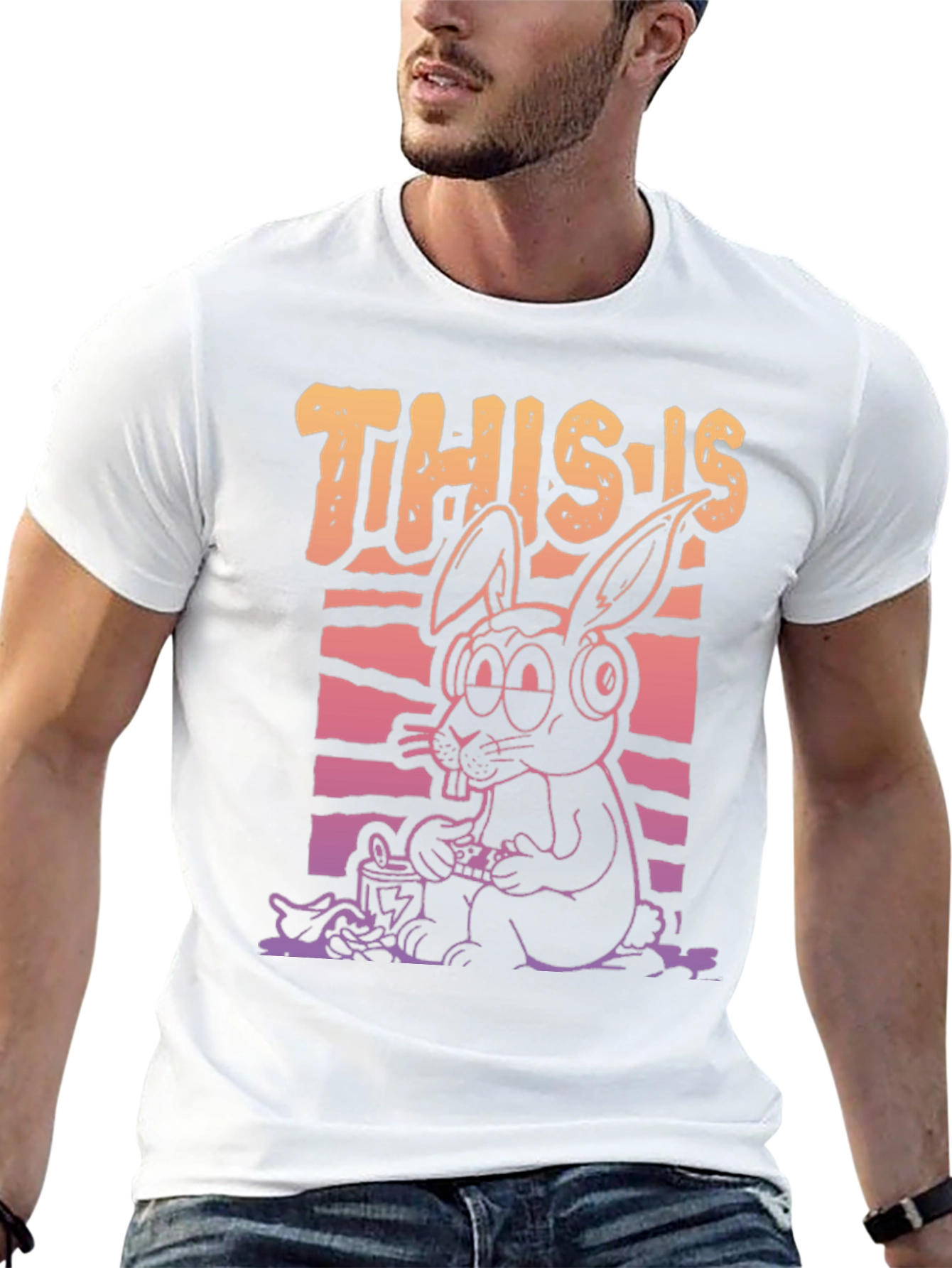 This Is My Jam Funny Bunny Graphic T-Shirt