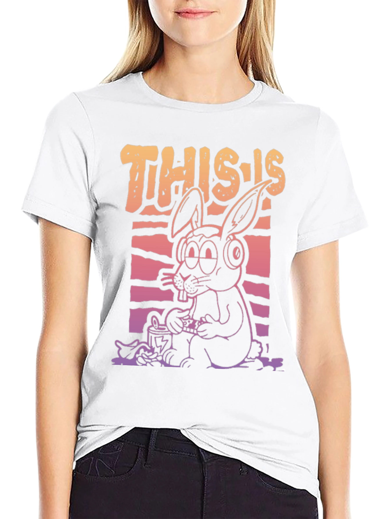 This Is My Jam Funny Bunny Graphic T-Shirt