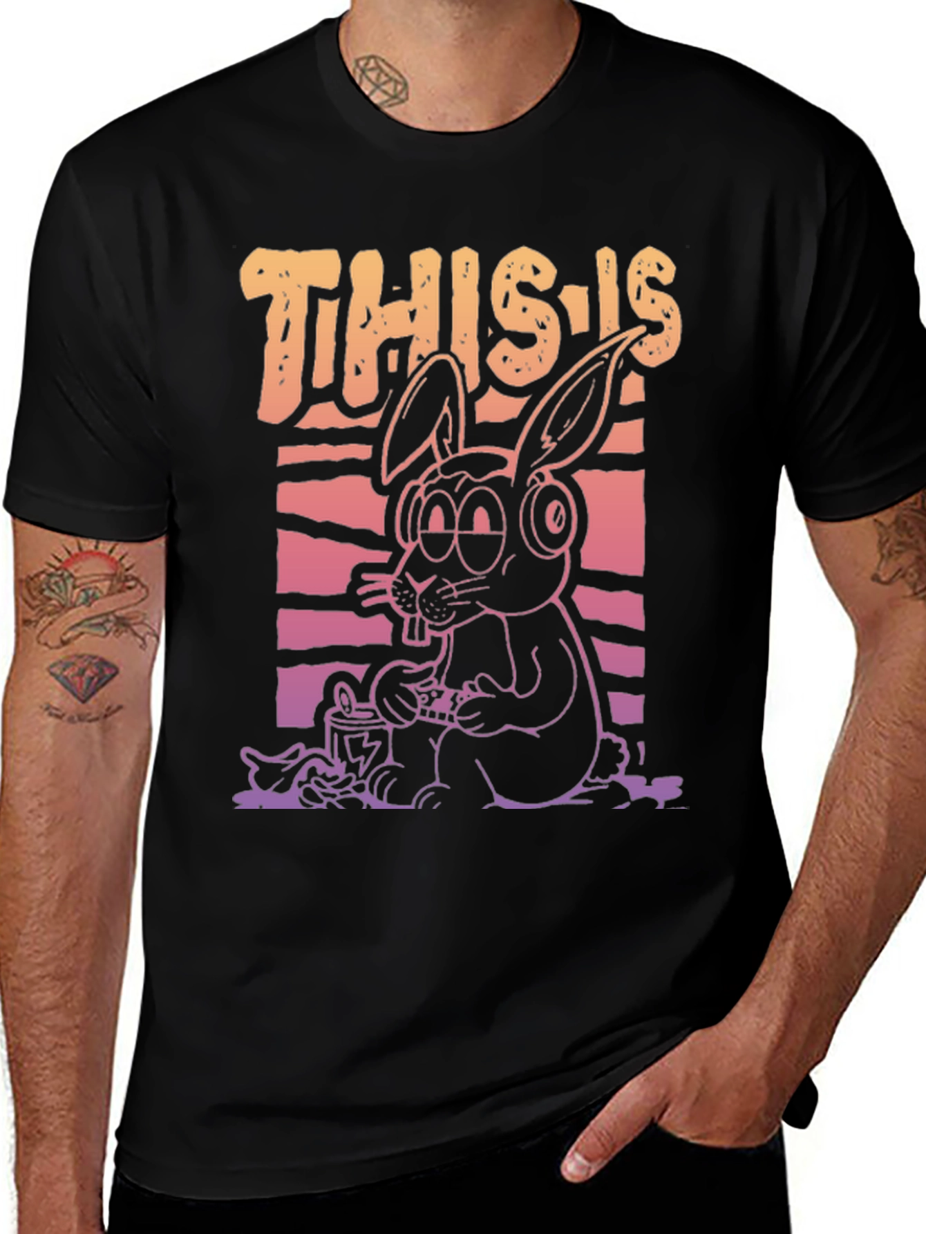This Is My Jam Funny Bunny Graphic T-Shirt