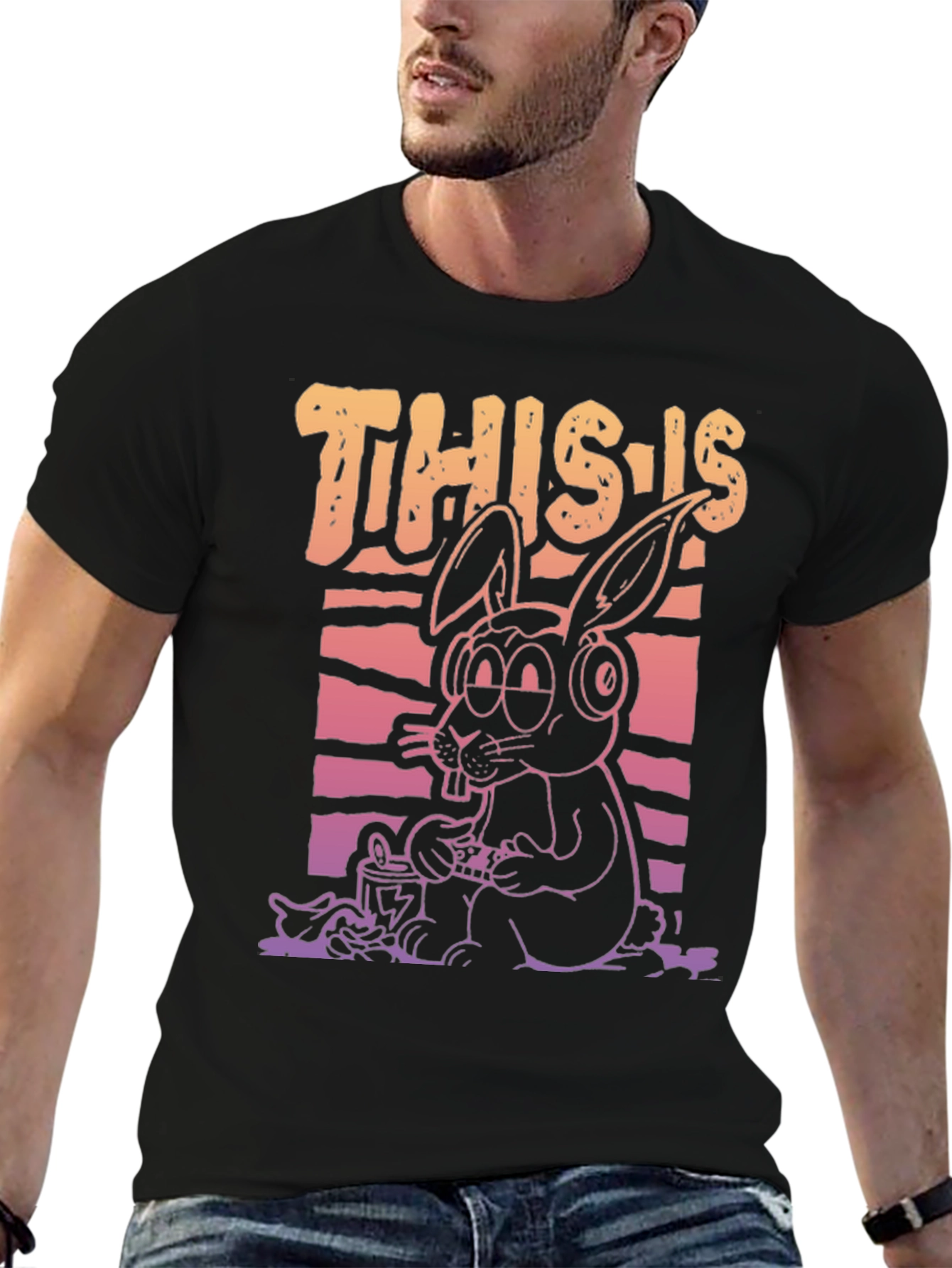 This Is My Jam Funny Bunny Graphic T-Shirt