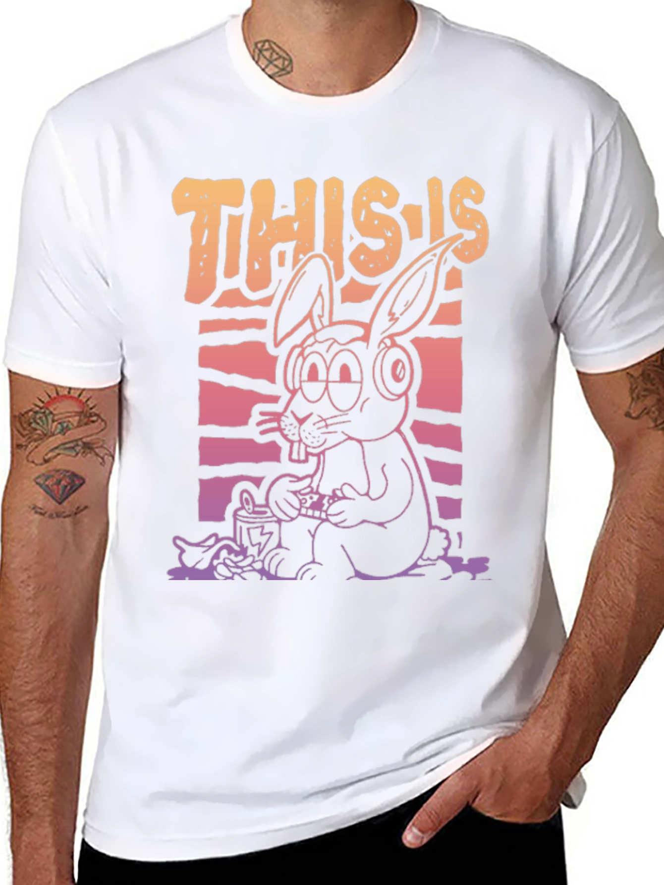 This Is My Jam Funny Bunny Graphic T-Shirt