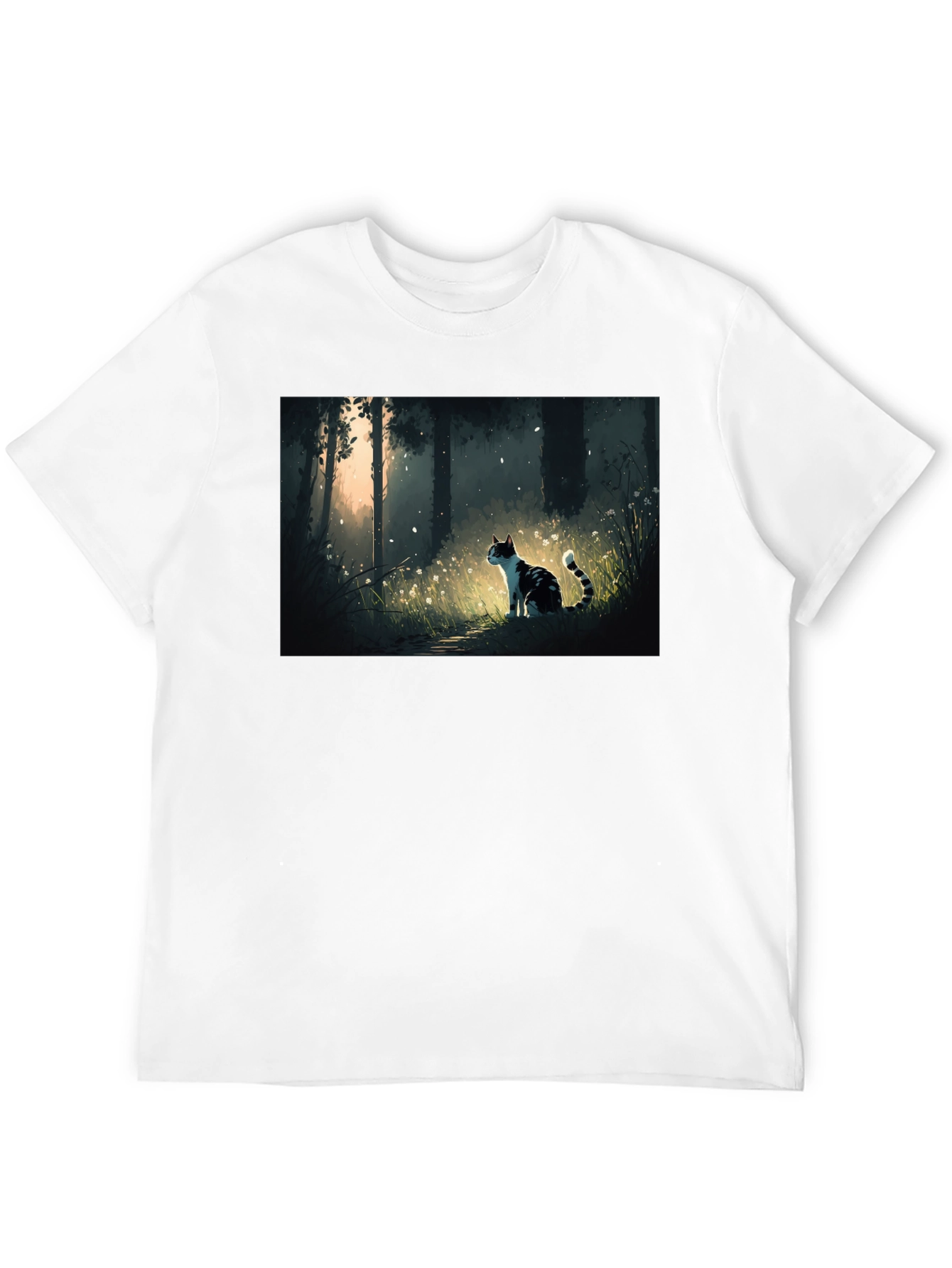 Cat Forest T-Shirt - Black