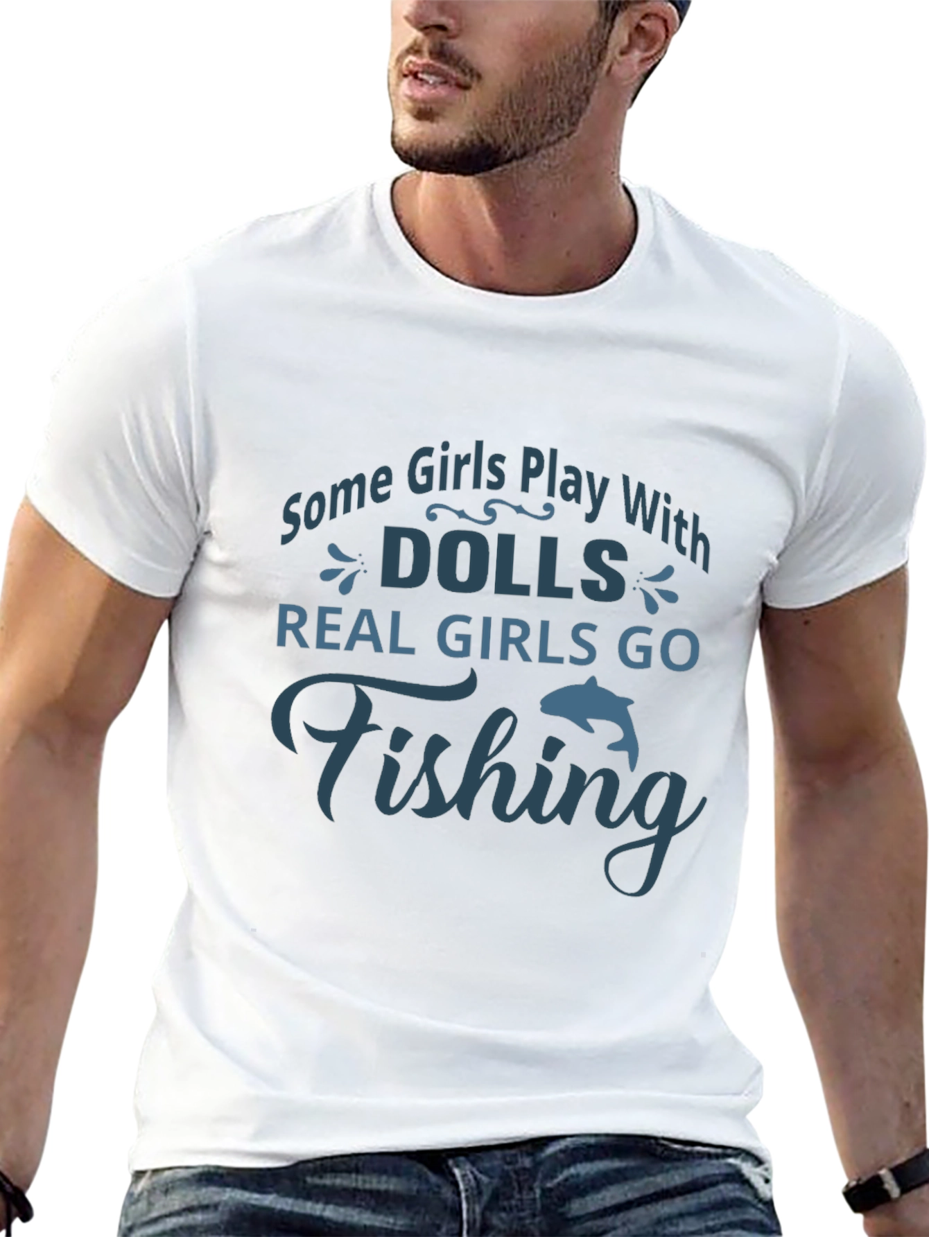 Real Girls Go Fishing Graphic Tee