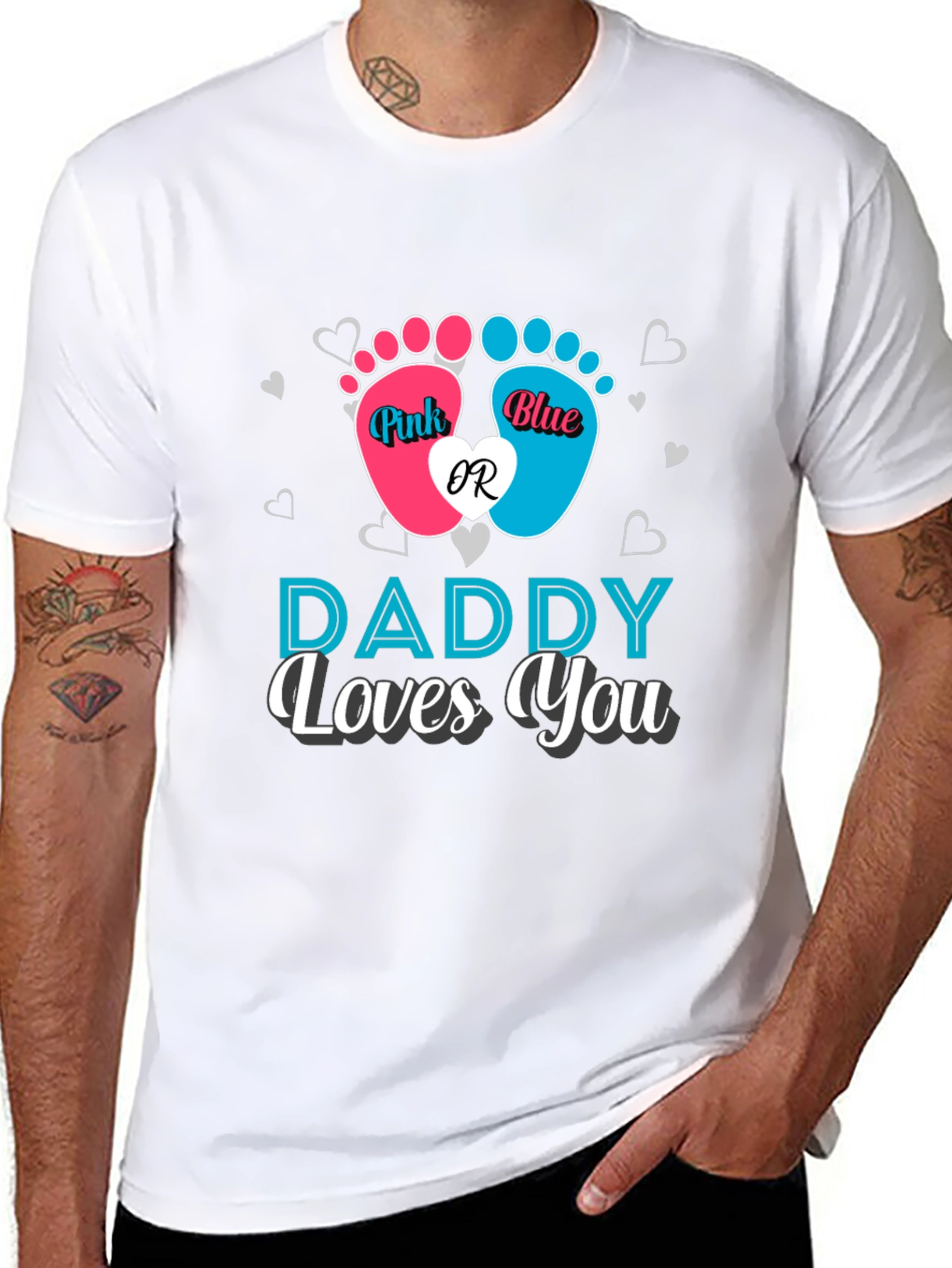Daddy Loves You Gender Reveal T-Shirt