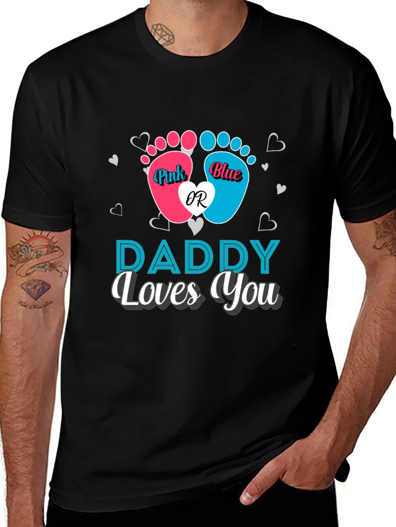 Daddy Loves You Gender Reveal T-Shirt