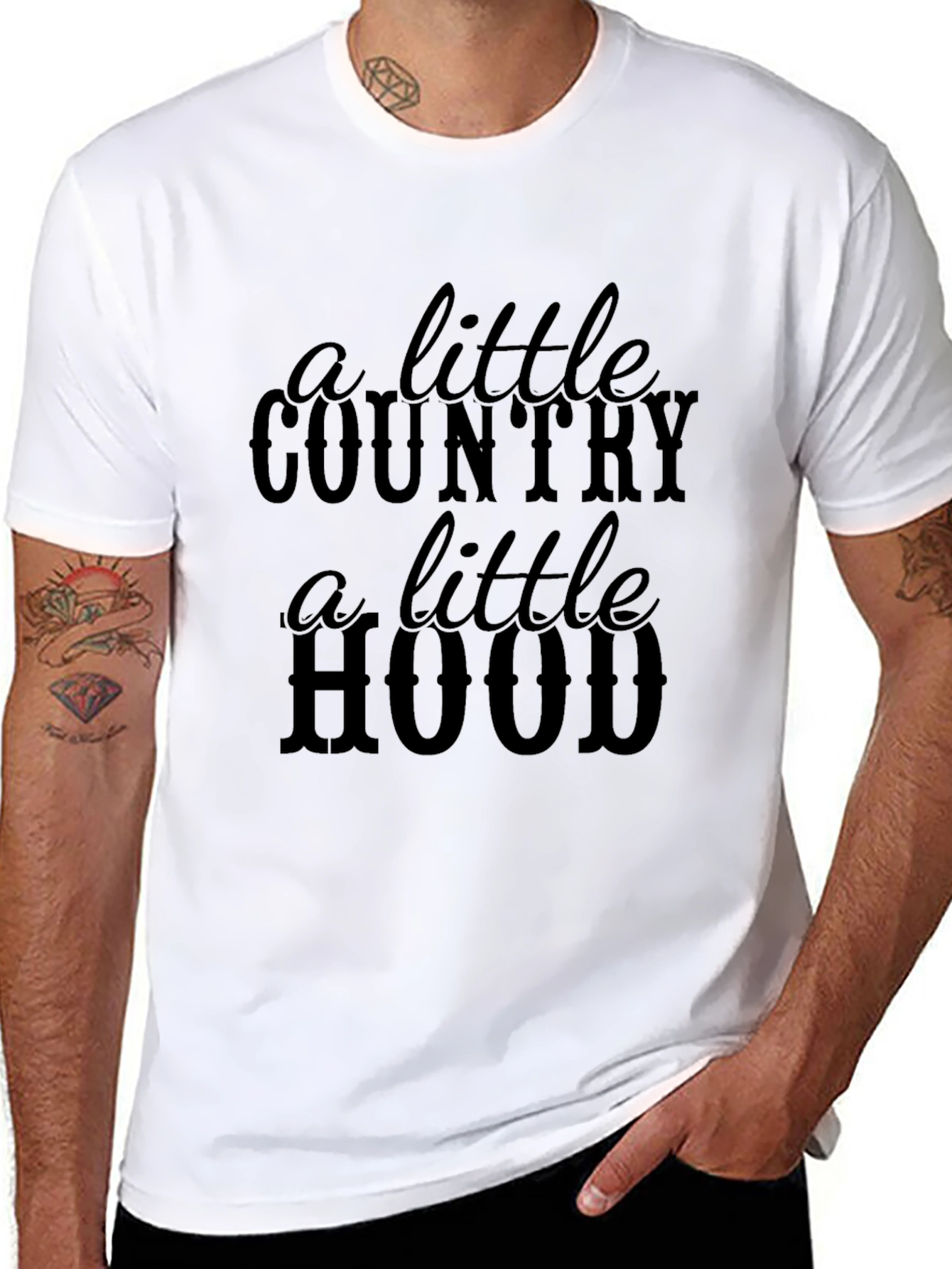 A Little Country A Little Hood Black T-Shirt