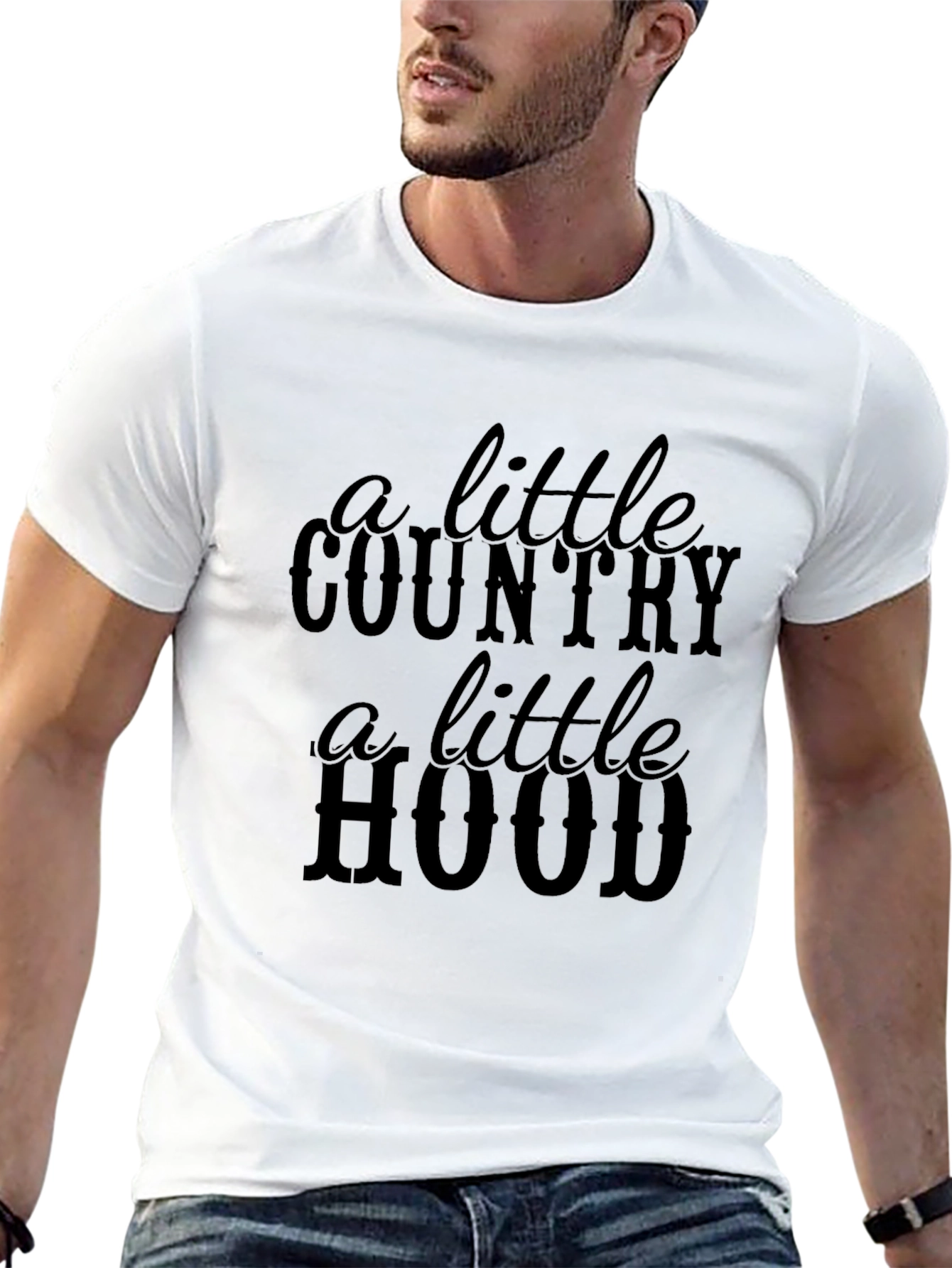 A Little Country A Little Hood Black T-Shirt