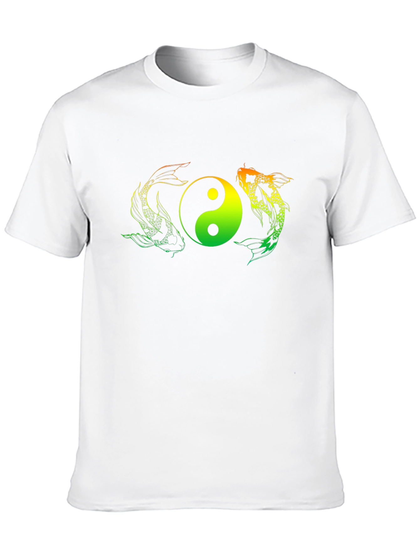 Yin Yang Koi Fish Graphic Tee - Black T-Shirt