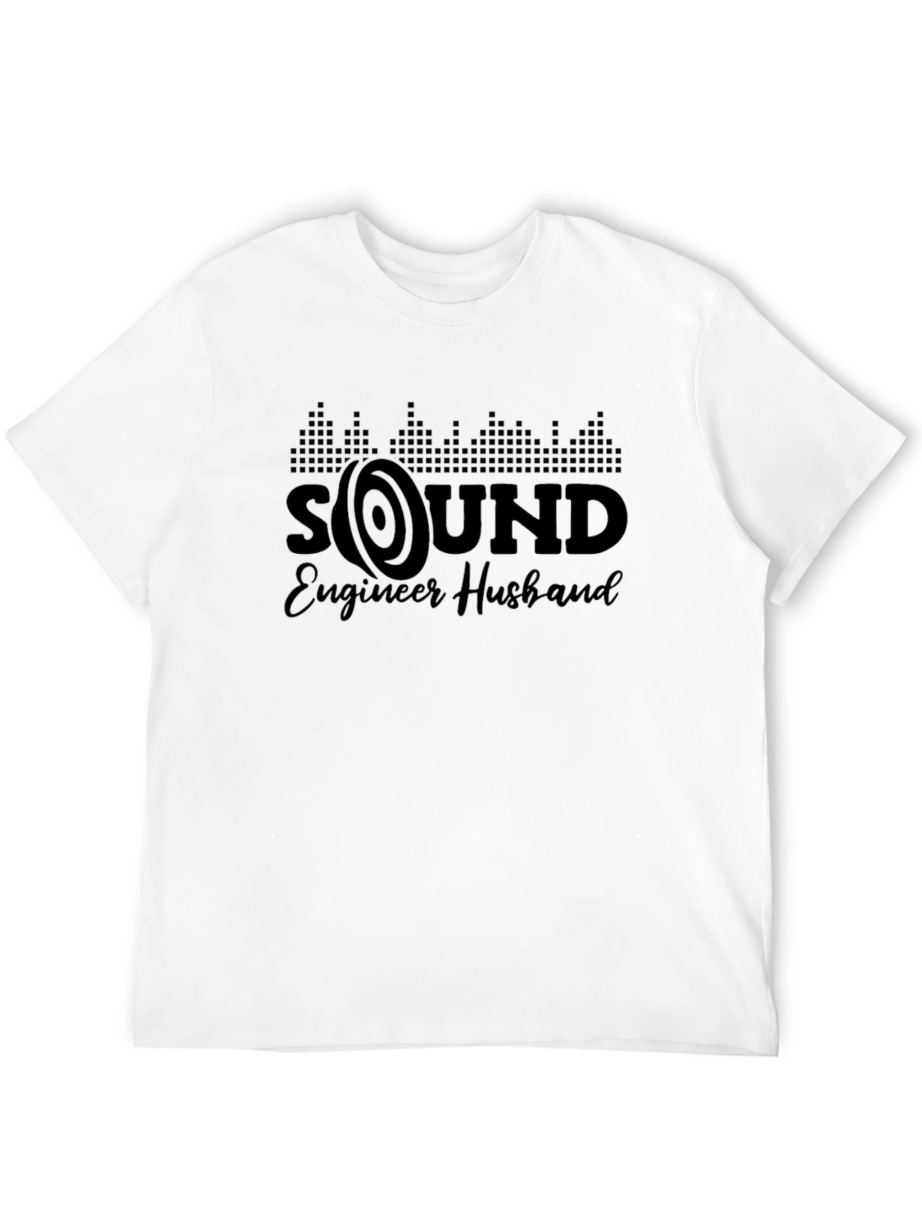 Sound Engineer Husband Black Graphic T-Shirt