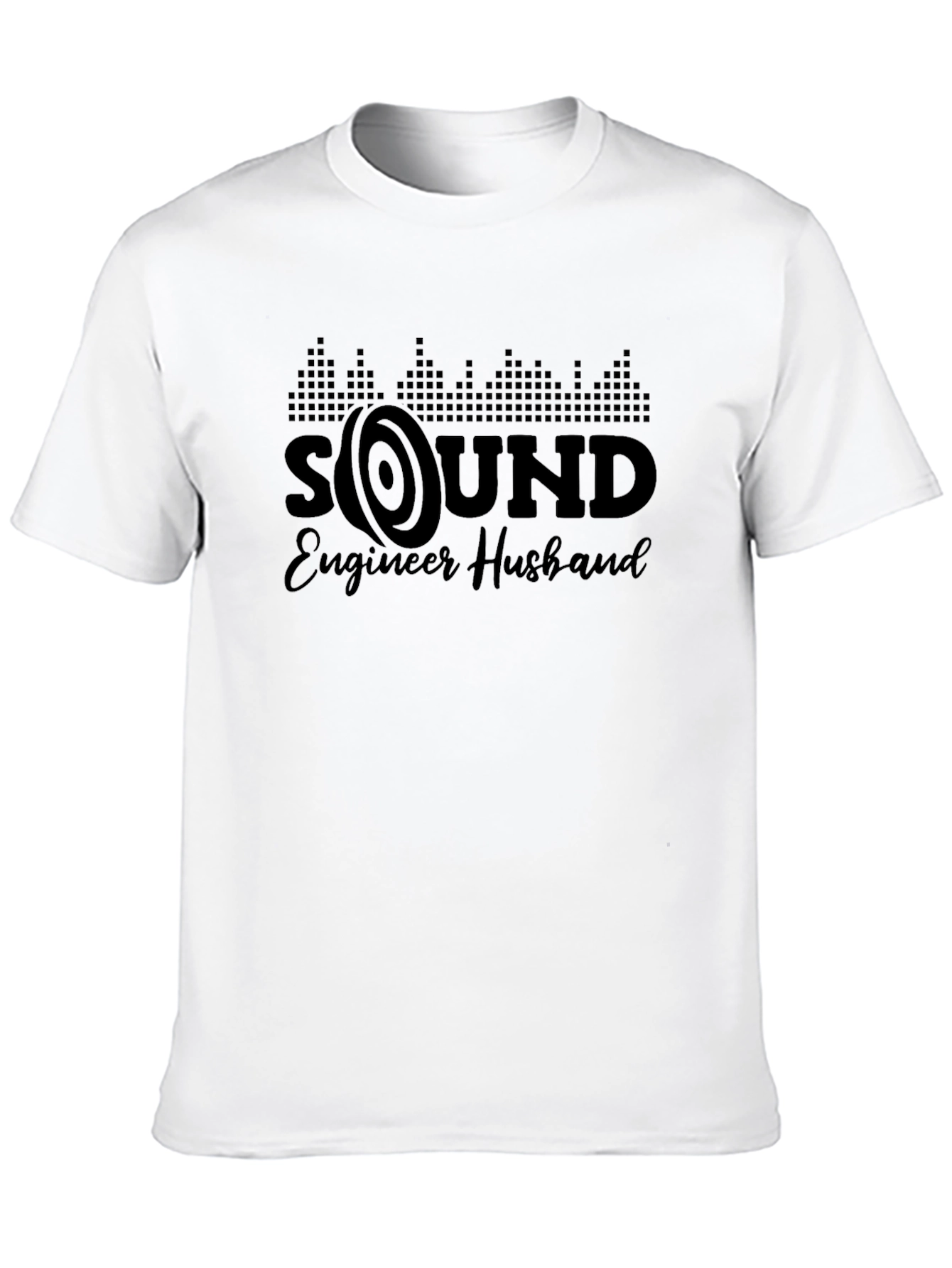 Sound Engineer Husband Black Graphic T-Shirt