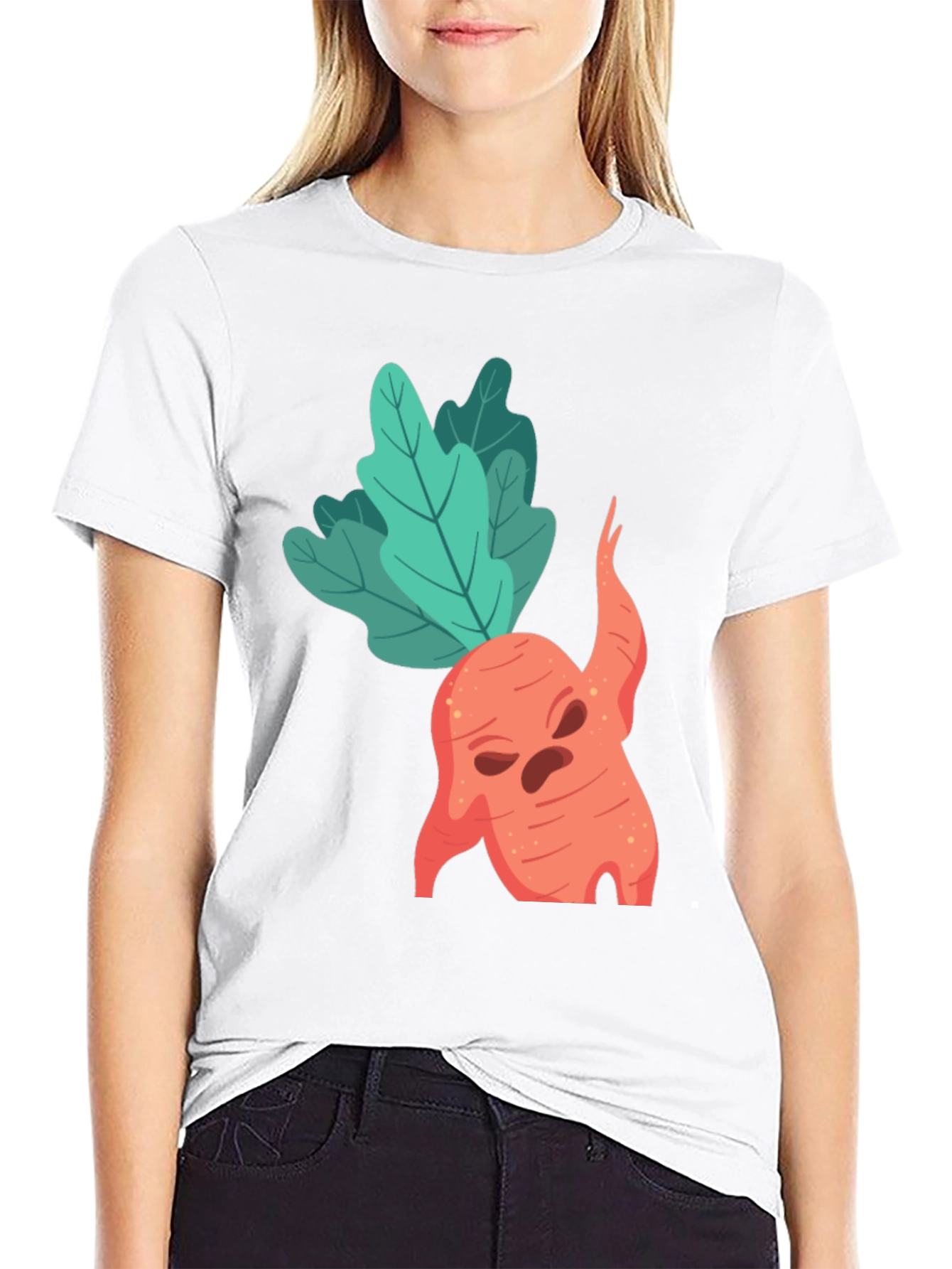 Spooky Carrot Graphic Tee - Halloween Style