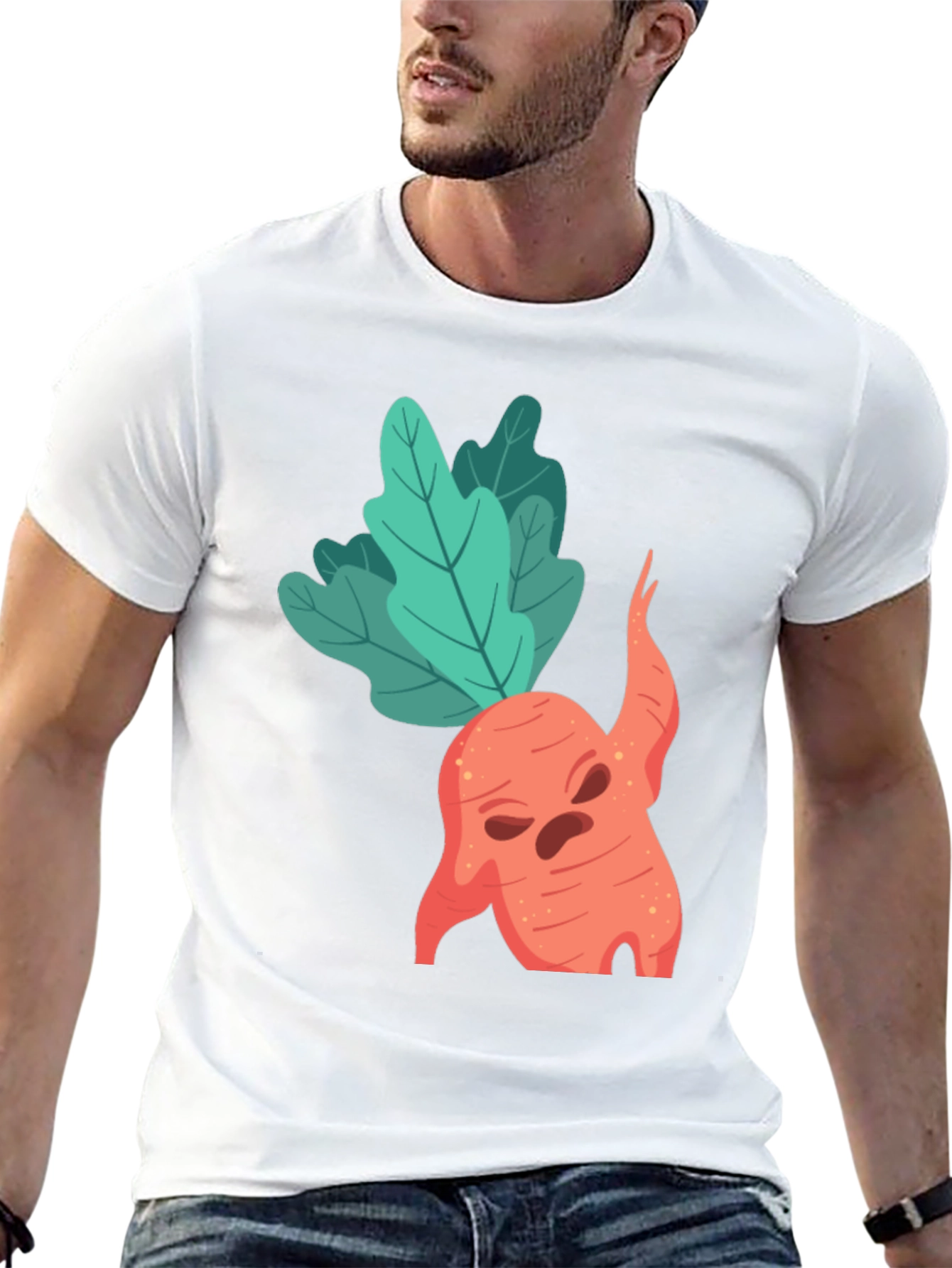 Spooky Carrot Graphic Tee - Halloween Style