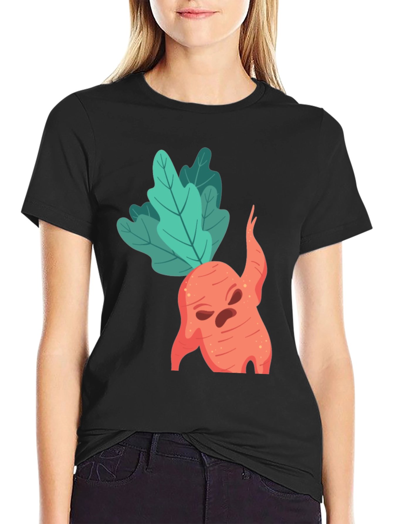 Spooky Carrot Graphic Tee - Halloween Style