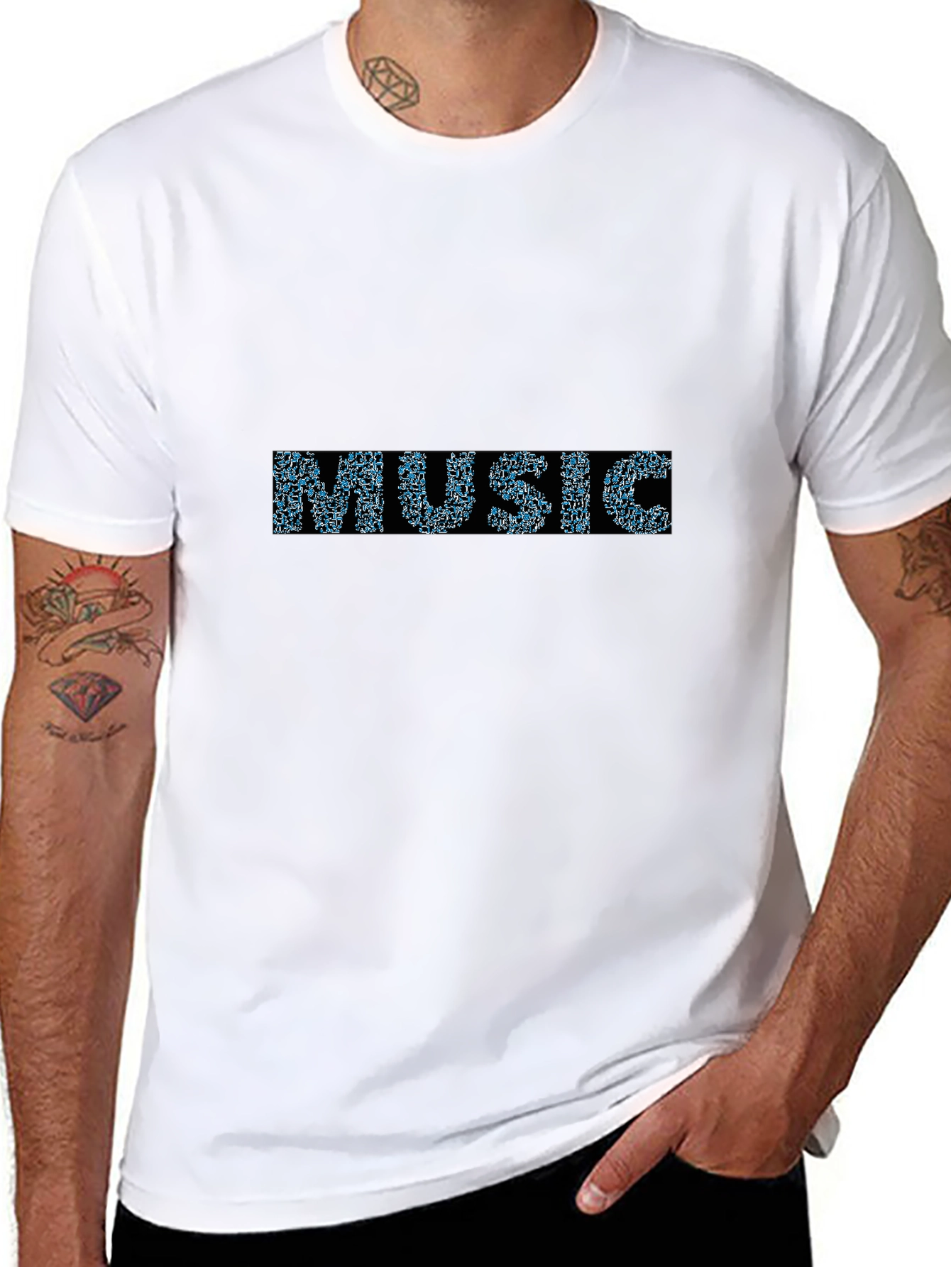 Music Lover Graphic Black T-Shirt