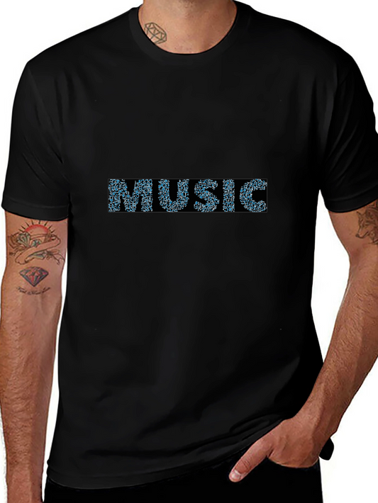 Music Lover Graphic Black T-Shirt