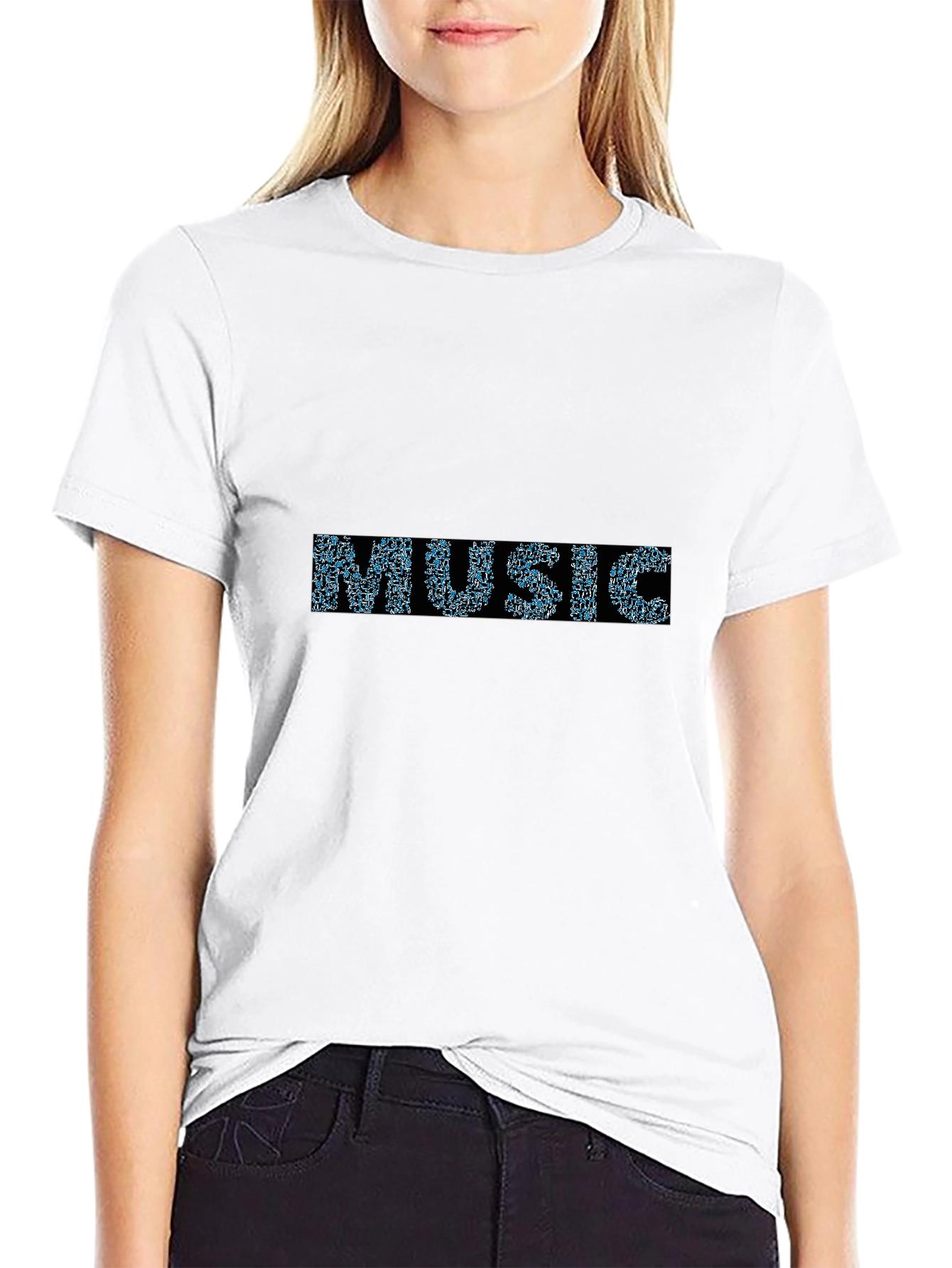 Music Lover Graphic Black T-Shirt