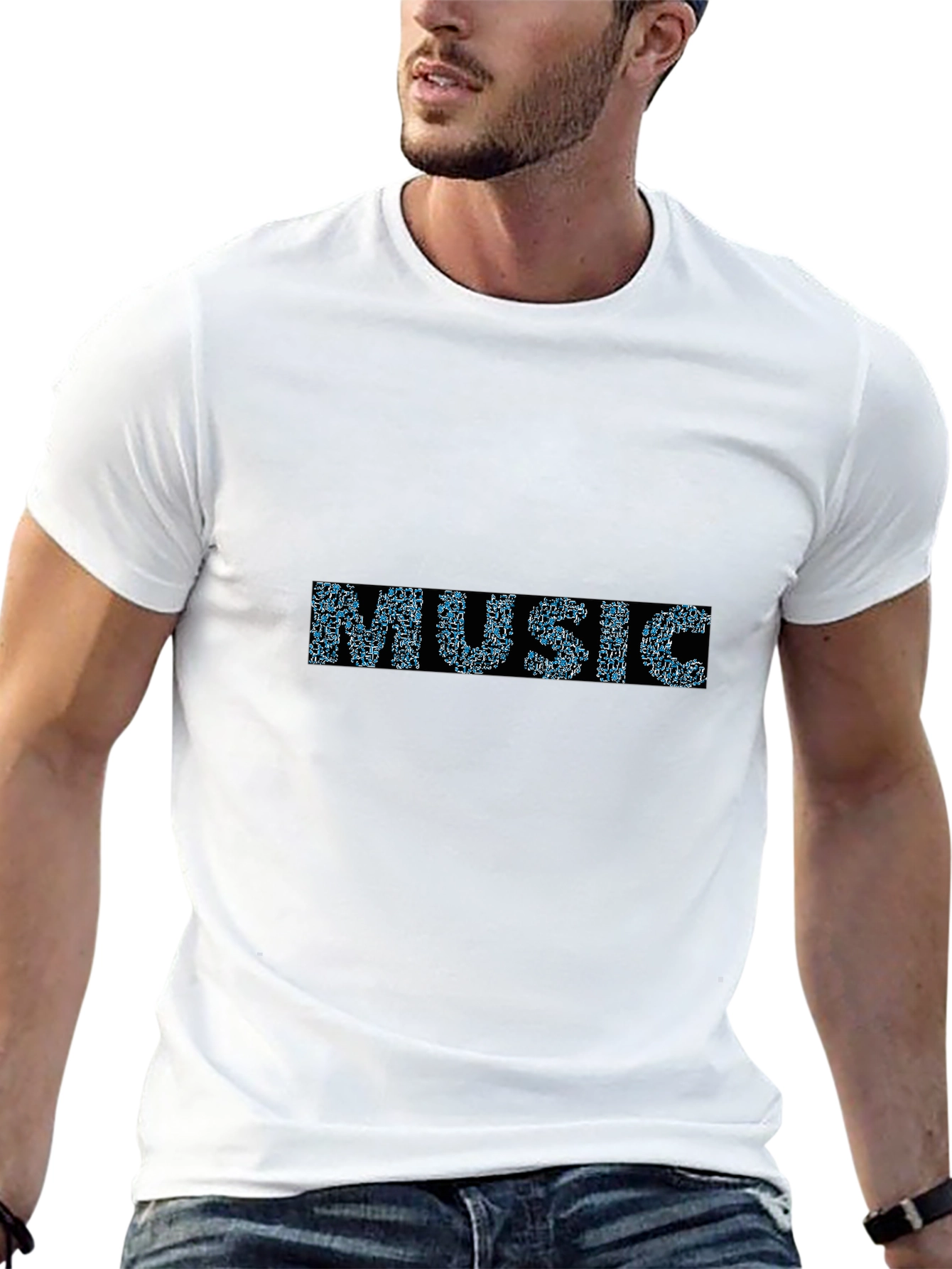Music Lover Graphic Black T-Shirt