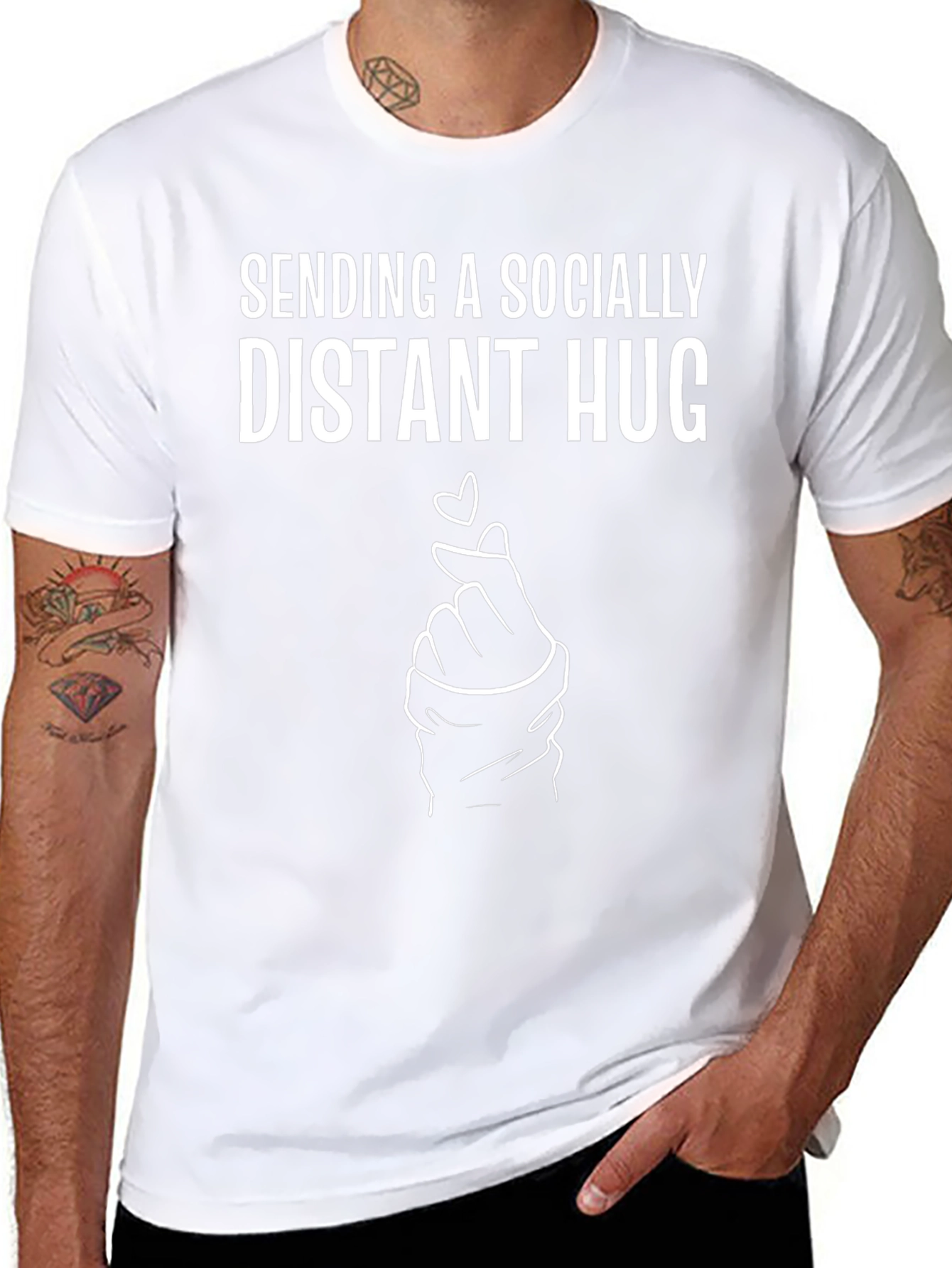 Socially Distant Hug Graphic Tee