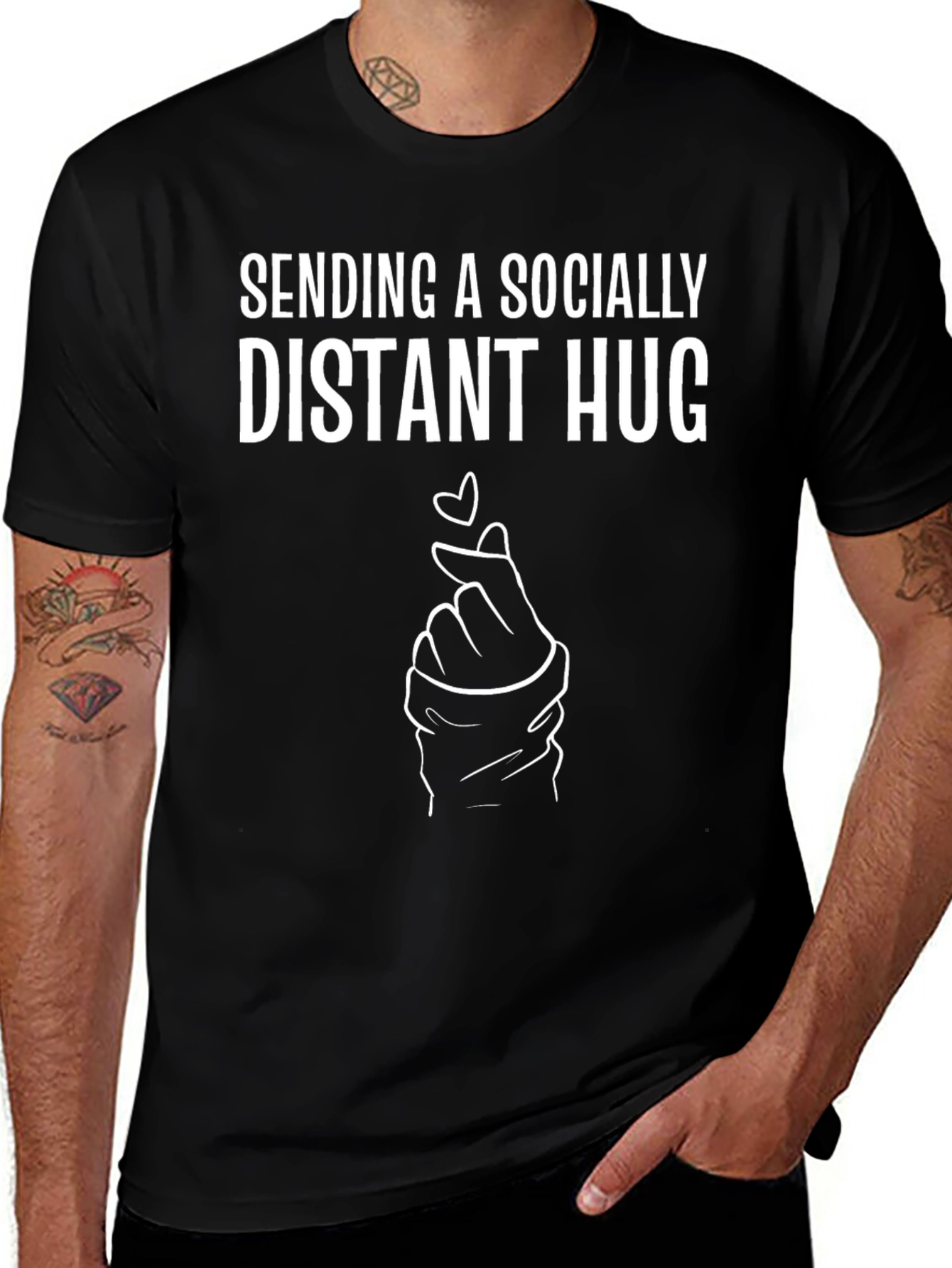 Socially Distant Hug Graphic Tee