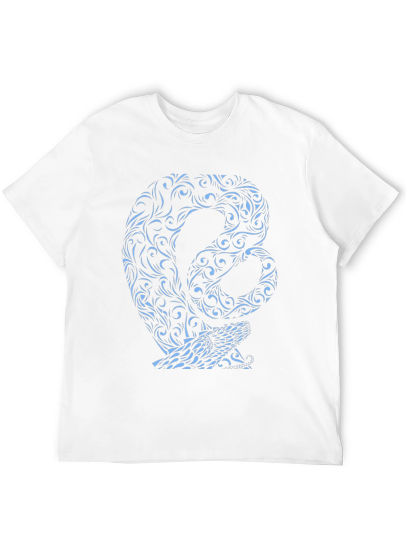 Snake Pattern Graphic Print Black Tee