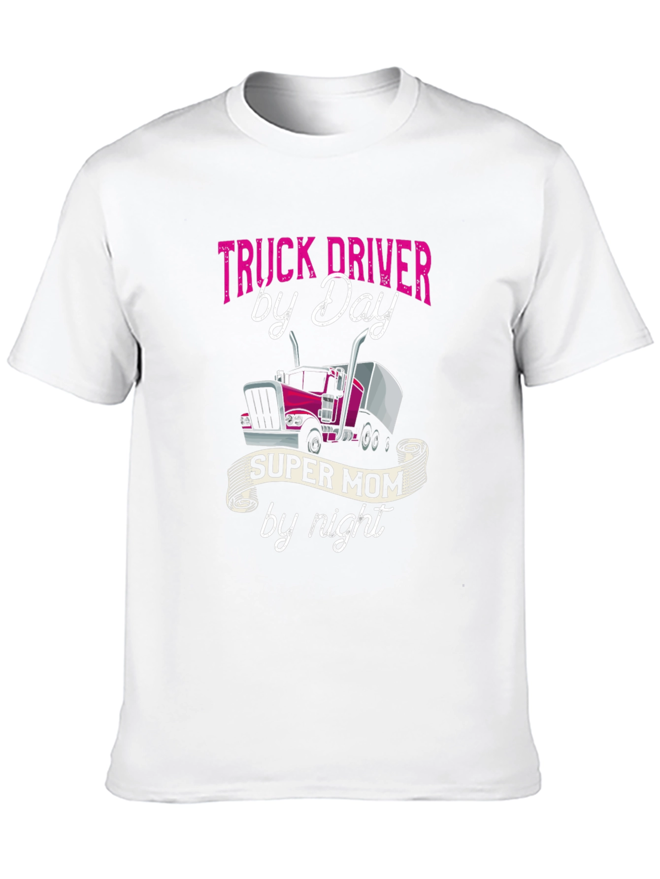 Truck Driver Super Mom T-Shirt - Black
