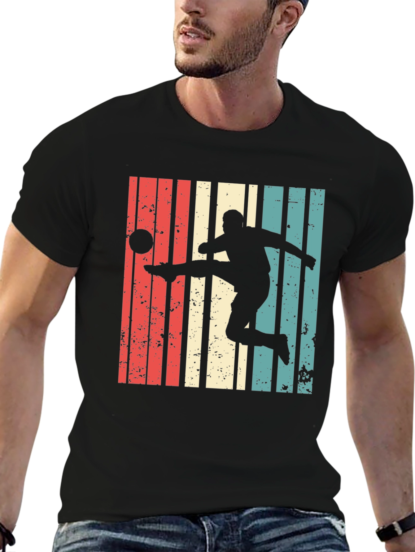Retro Soccer Player Graphic Tee