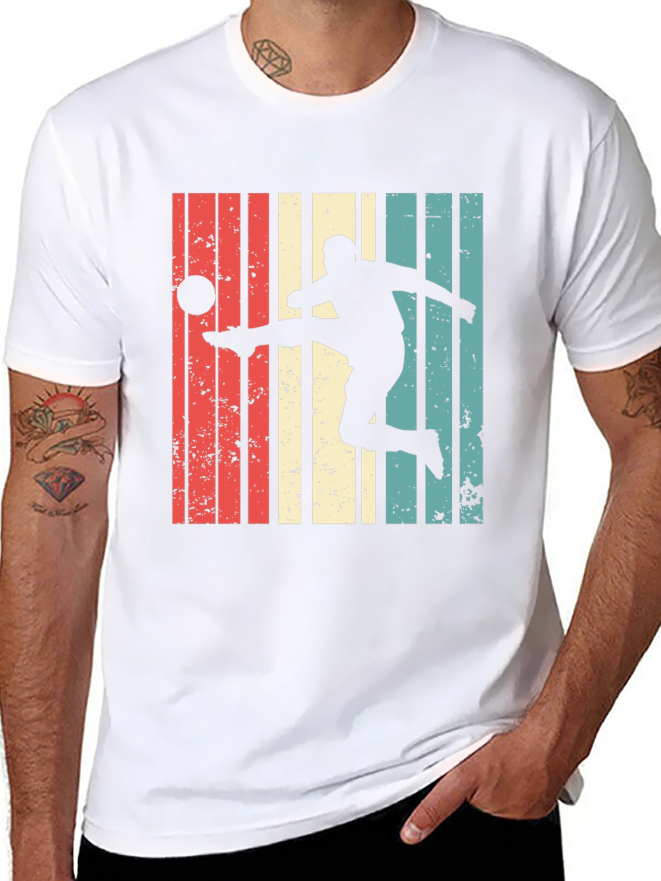 Retro Soccer Player Graphic Tee