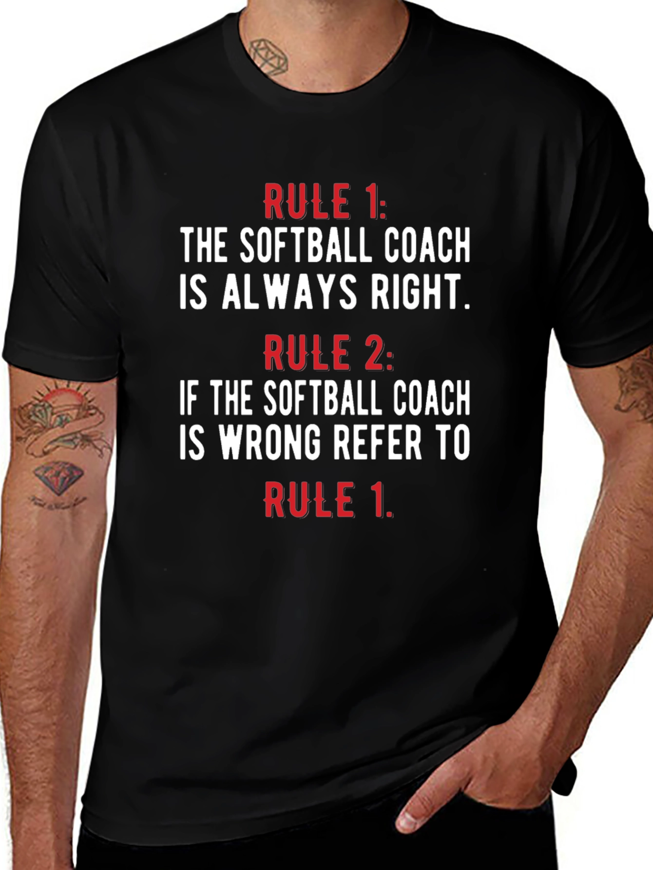 Softball Coach Rules T-Shirt - Always Right!