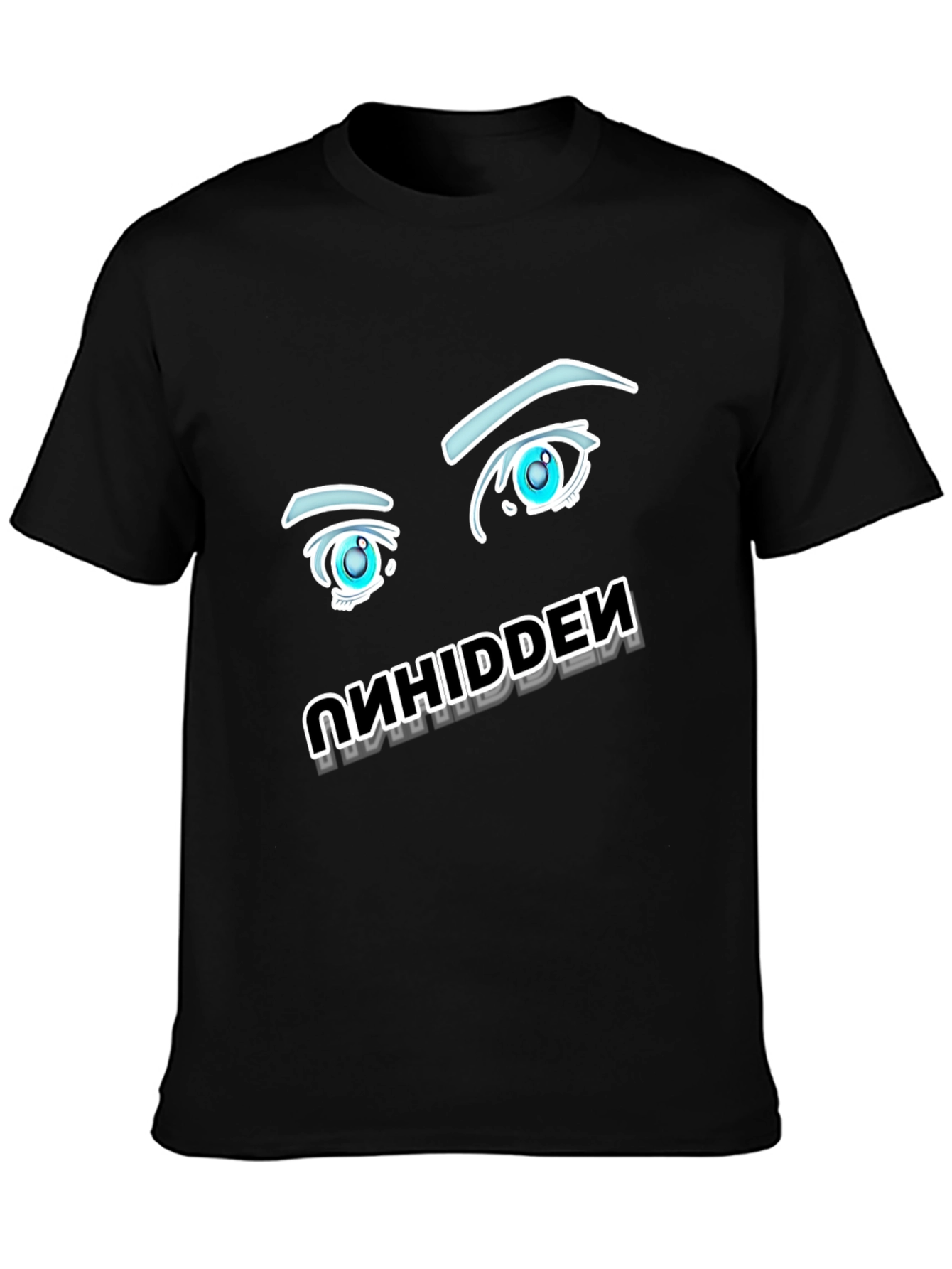 Anime Eyes Graphic Black Tee