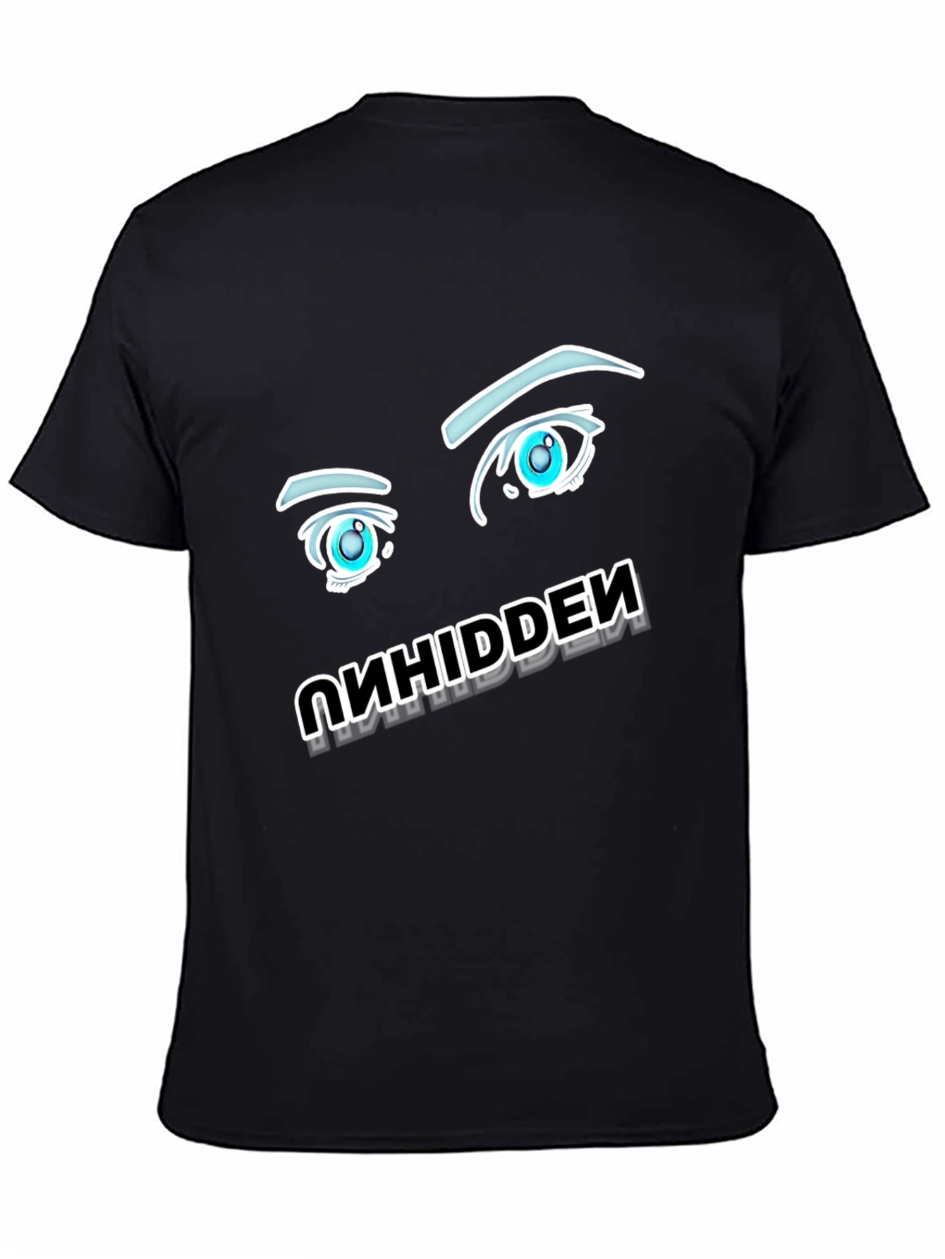 Anime Eyes Graphic Black Tee