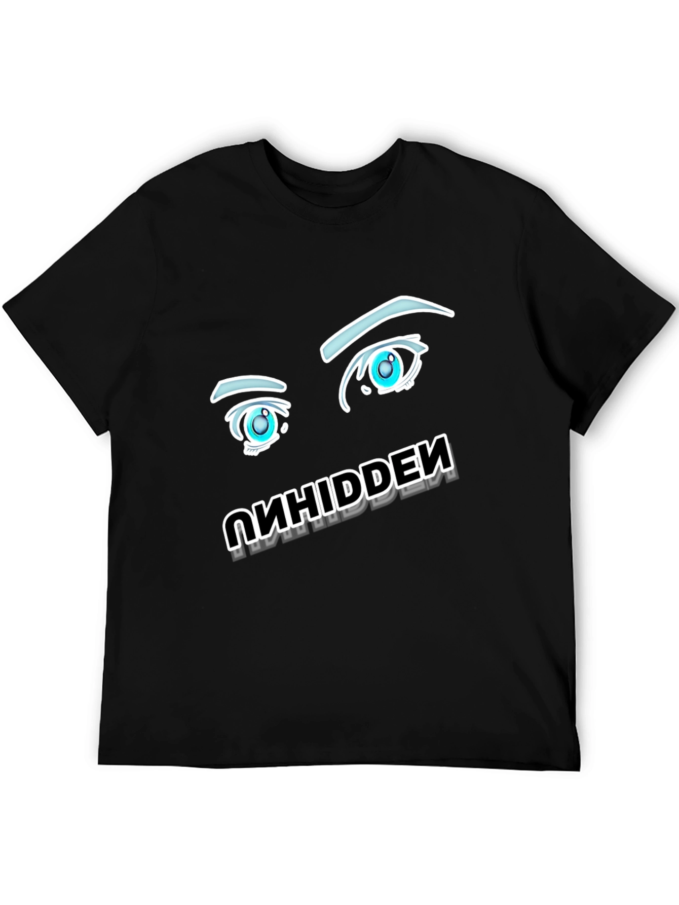 Anime Eyes Graphic Black Tee
