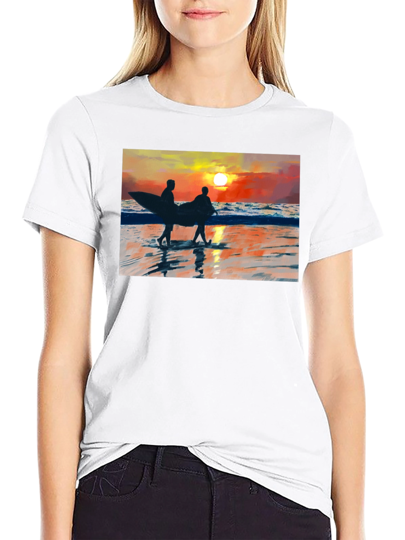 Sunset Surfer Graphic T-Shirt