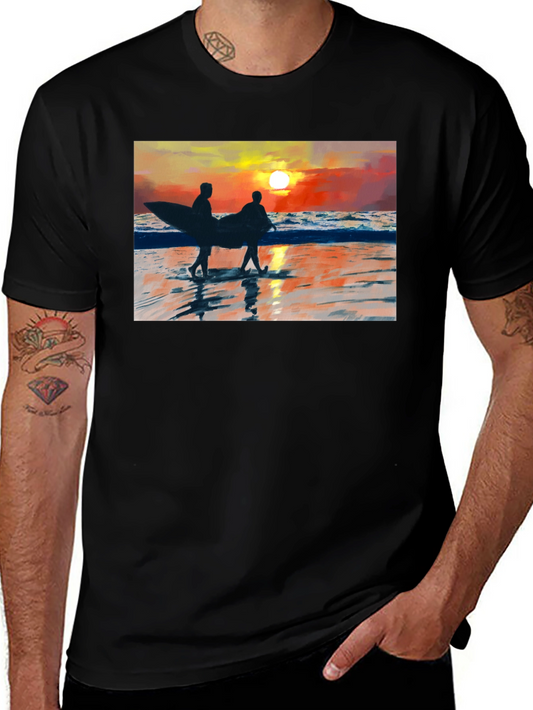 Sunset Surfer Graphic T-Shirt