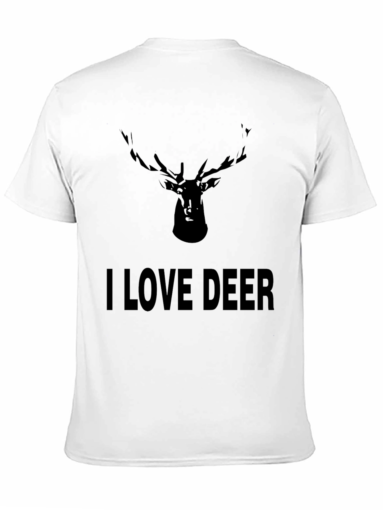 I Love Deer Black T-Shirt - Antler Graphic Tee