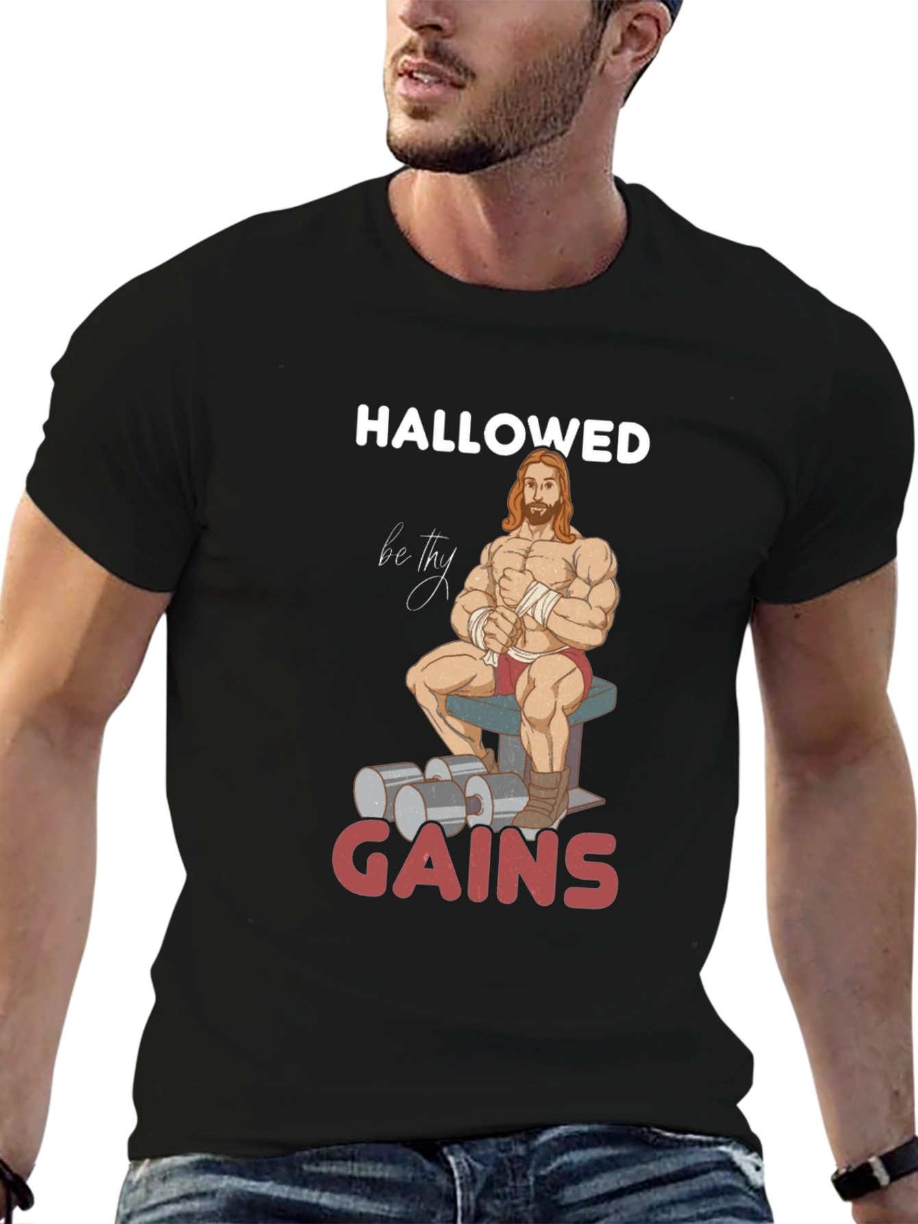 Hallowed Be Thy Gains Graphic T-Shirt