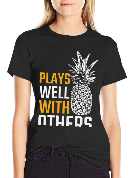 Plays Well With Others Pineapple Graphic T-Shirt